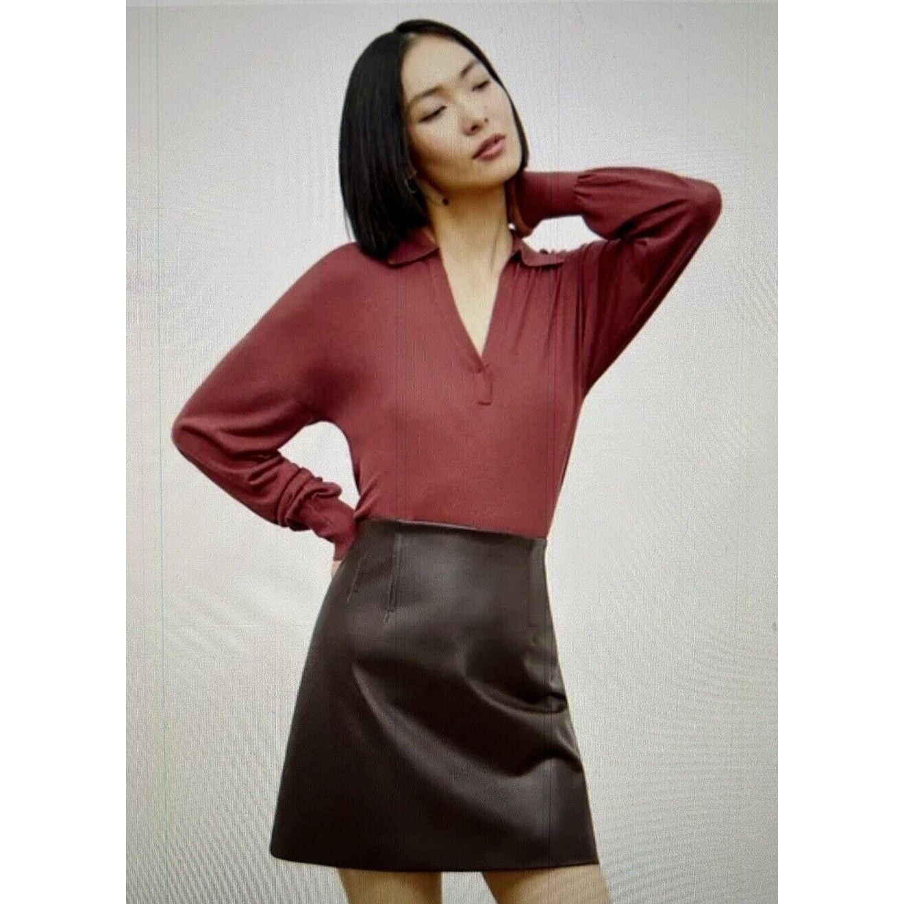 MM Lafleur Women's Whitney Vegan Leather Mini Skirt Size 6
