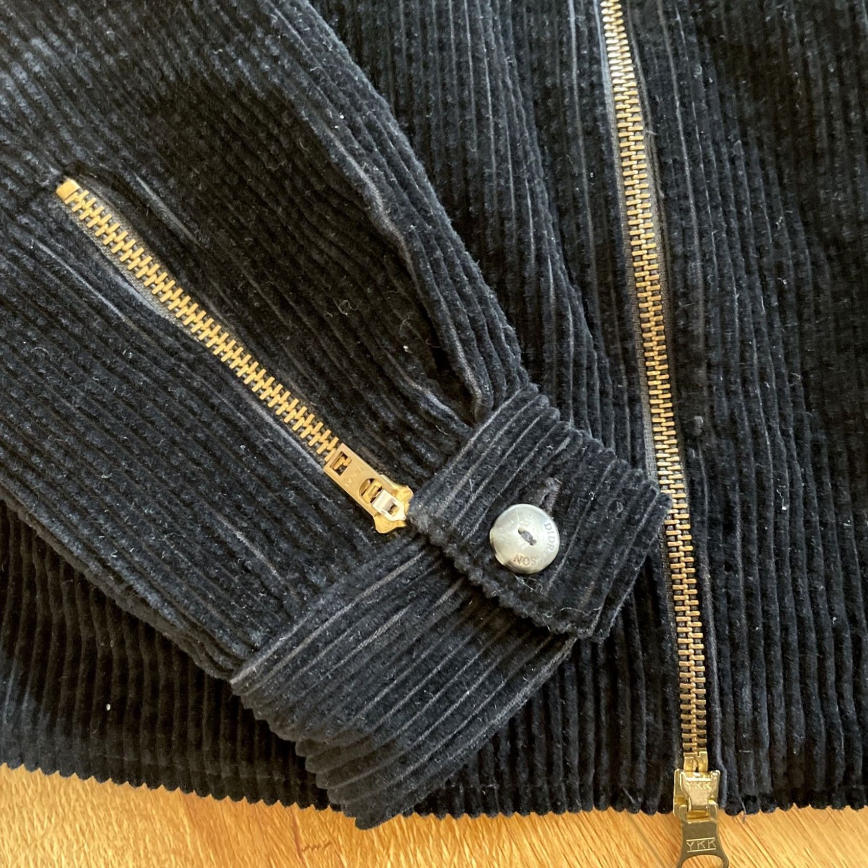 Vintage VINTAGE Didrickson Corduroy Jacket Zip Black 90s Y2K Women's S Grunge, Casual, Short Sleeve, Full Zip, Pockets, Regular Fit, Cotton Size S / US 4 / IT 40 - 4 Thumbnail