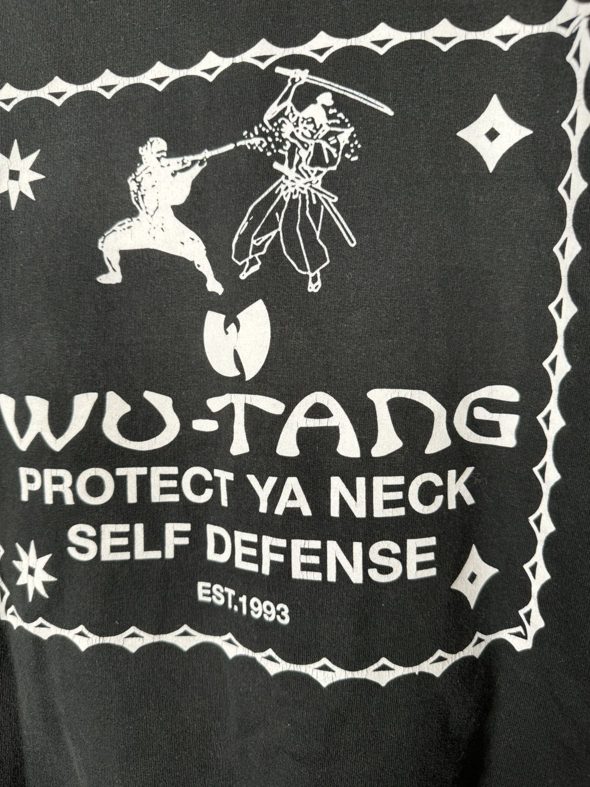 Band Tees × Vintage WU TANG PROTECT YA NECK SELF DEFENSE Band Hoodie Size US L / EU 52-54 / 3 - 4 Thumbnail