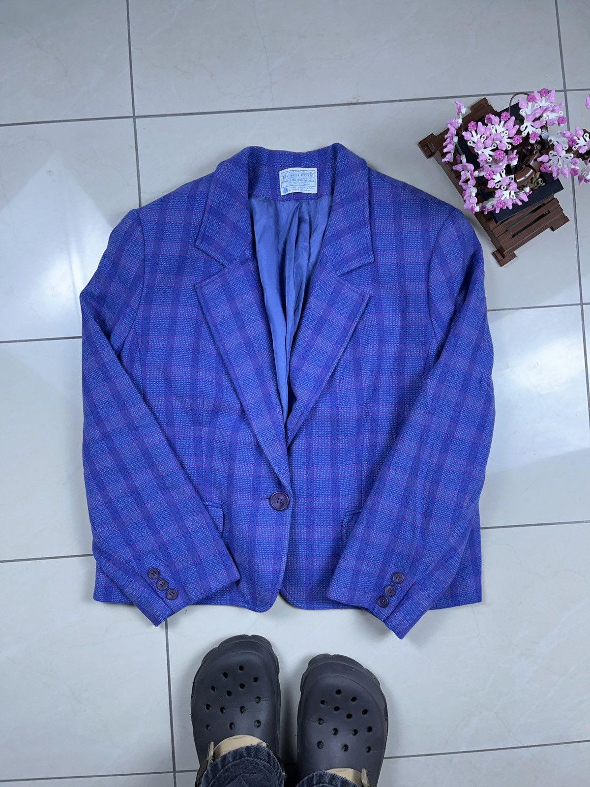 Pendleton ➕ vintage light purple 80s Pendleton made in usa blazer Size L / US 10 / IT 46 - 2 Thumbnail