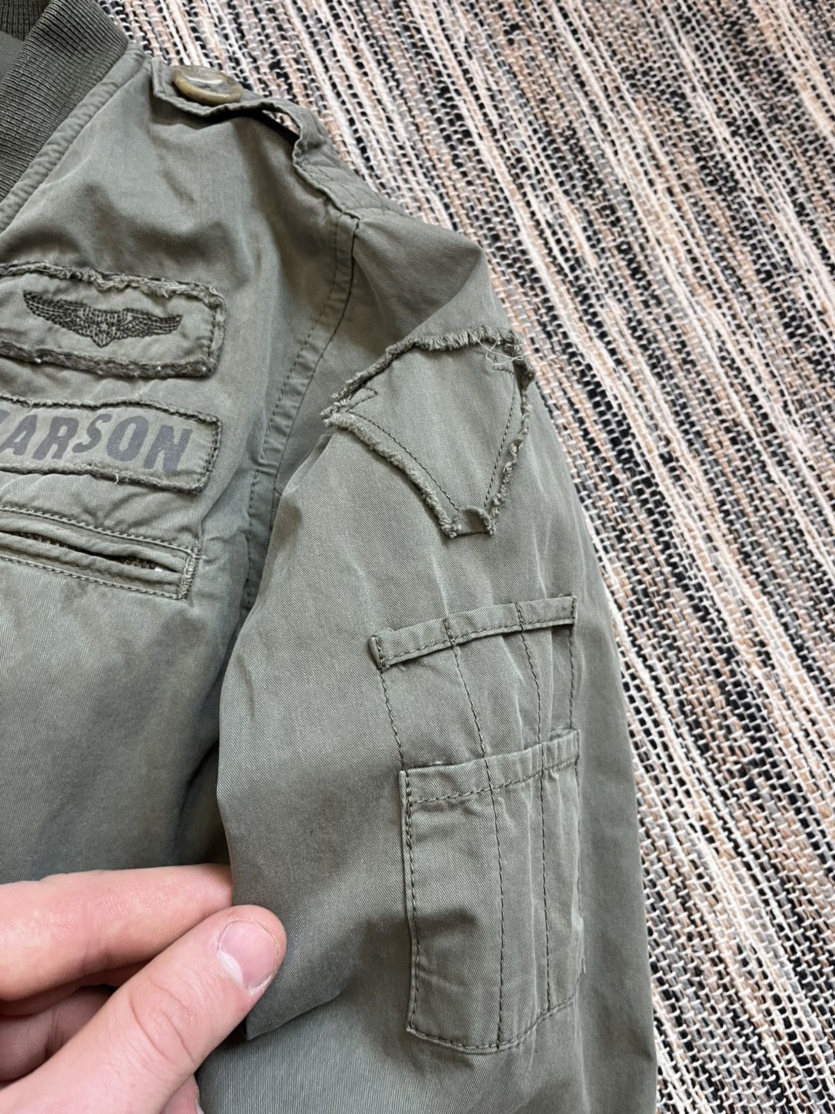 Harley Davidson × Vintage Vintage Warson Motors military jacket Hippie style bomber Size L / US 10 / IT 46 - 13 Thumbnail