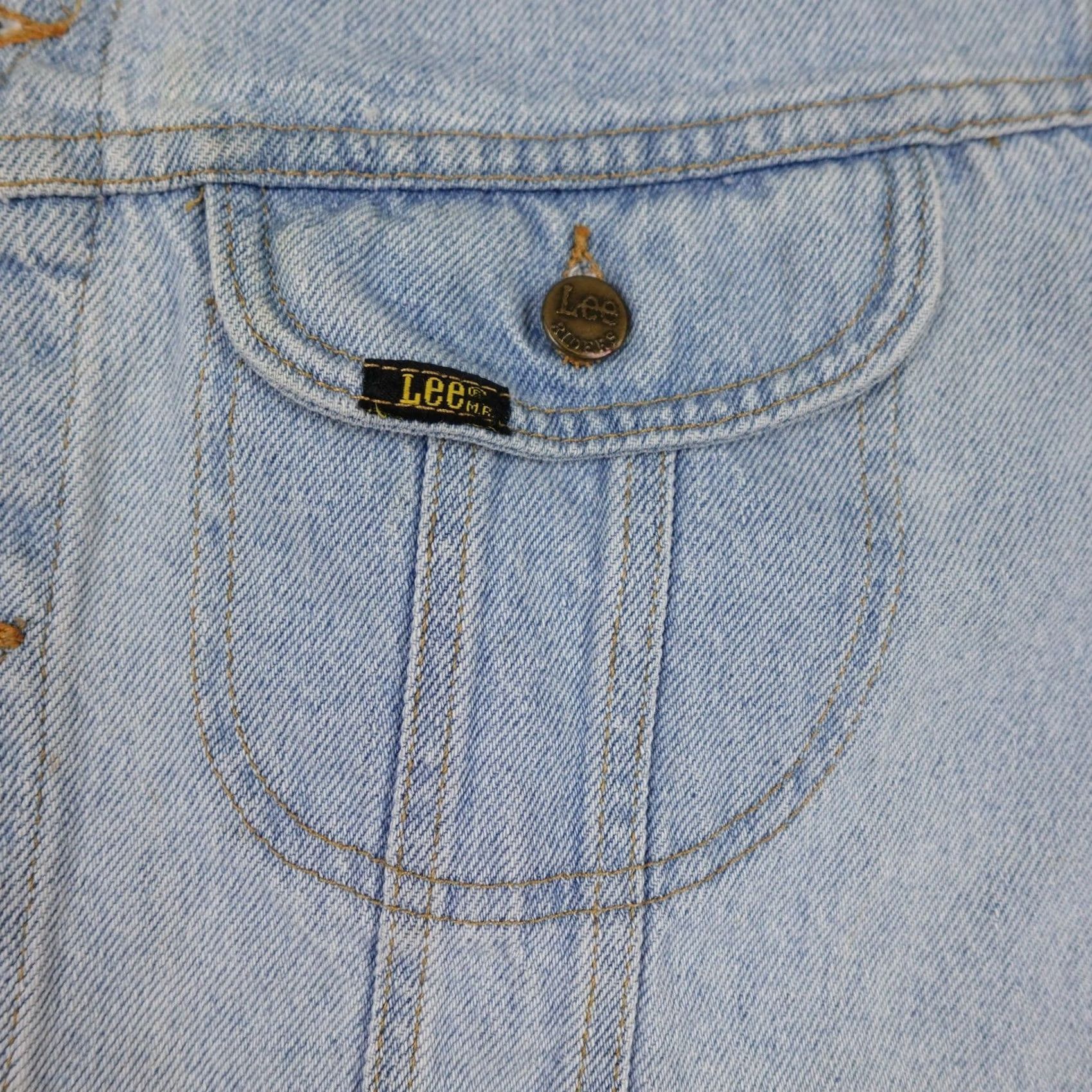 Lee VINTAGE Lee Jacket Mens Large Blue Denim Trucker Made In USA PATD-153438 70s 80s Size US L / EU 52-54 / 3 - 4 Thumbnail