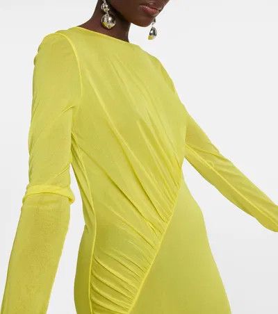 Saint Laurent Paris o1y0126 Maxi Dress in Yellow Size S / US 4 / IT 40 - 4 Thumbnail