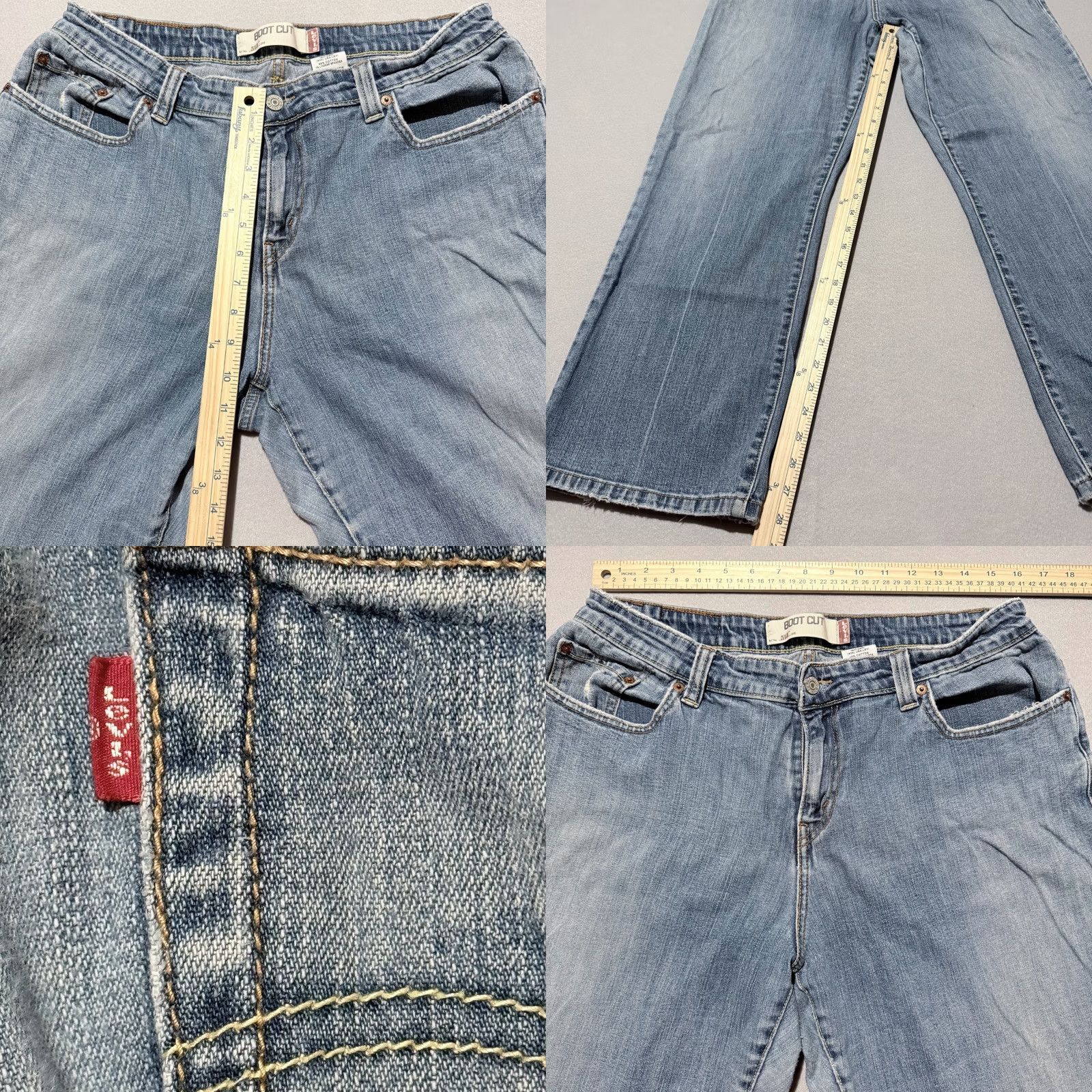 Levi's Levi's 515 Jeans Women's 16S Medium Wash Denim Stretch High-Rise Bootcut Blue Women Sized 16 Regular Jeans 515 Bootcut Size 38" / US 16 / IT 52 - 9 Thumbnail