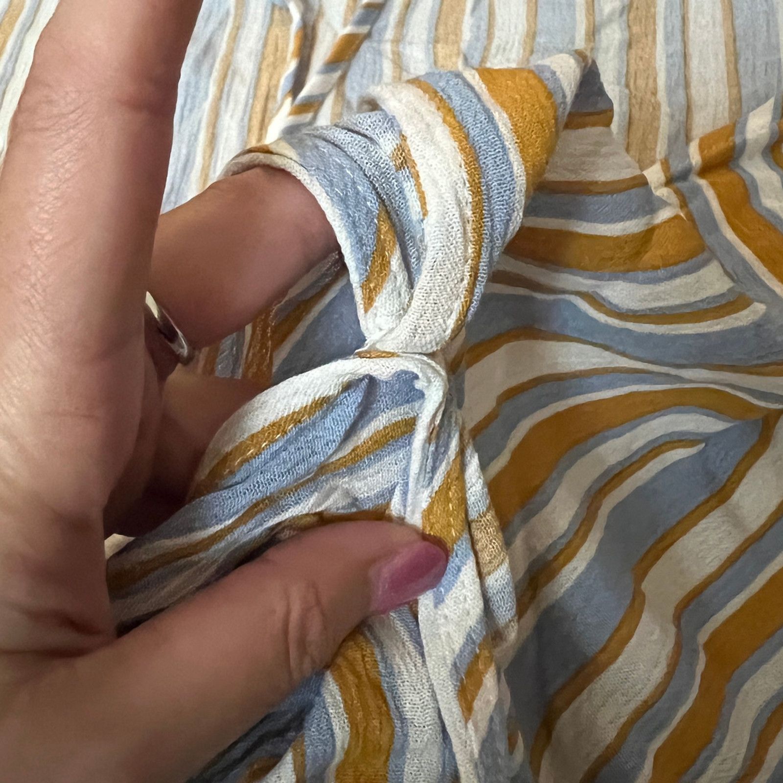 Other Mac Surplice Top - Stitch Fix Striped Faux Wrap Tank Blouse Size XL / US 12-14 / IT 48-50 - 10 Thumbnail