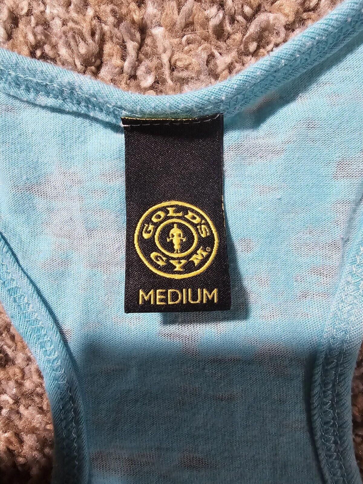 Designer Golds Gym Tank Top Body Builder Muscle Blue Palm Trees M Size US M / EU 48-50 / 2 - 5 Thumbnail