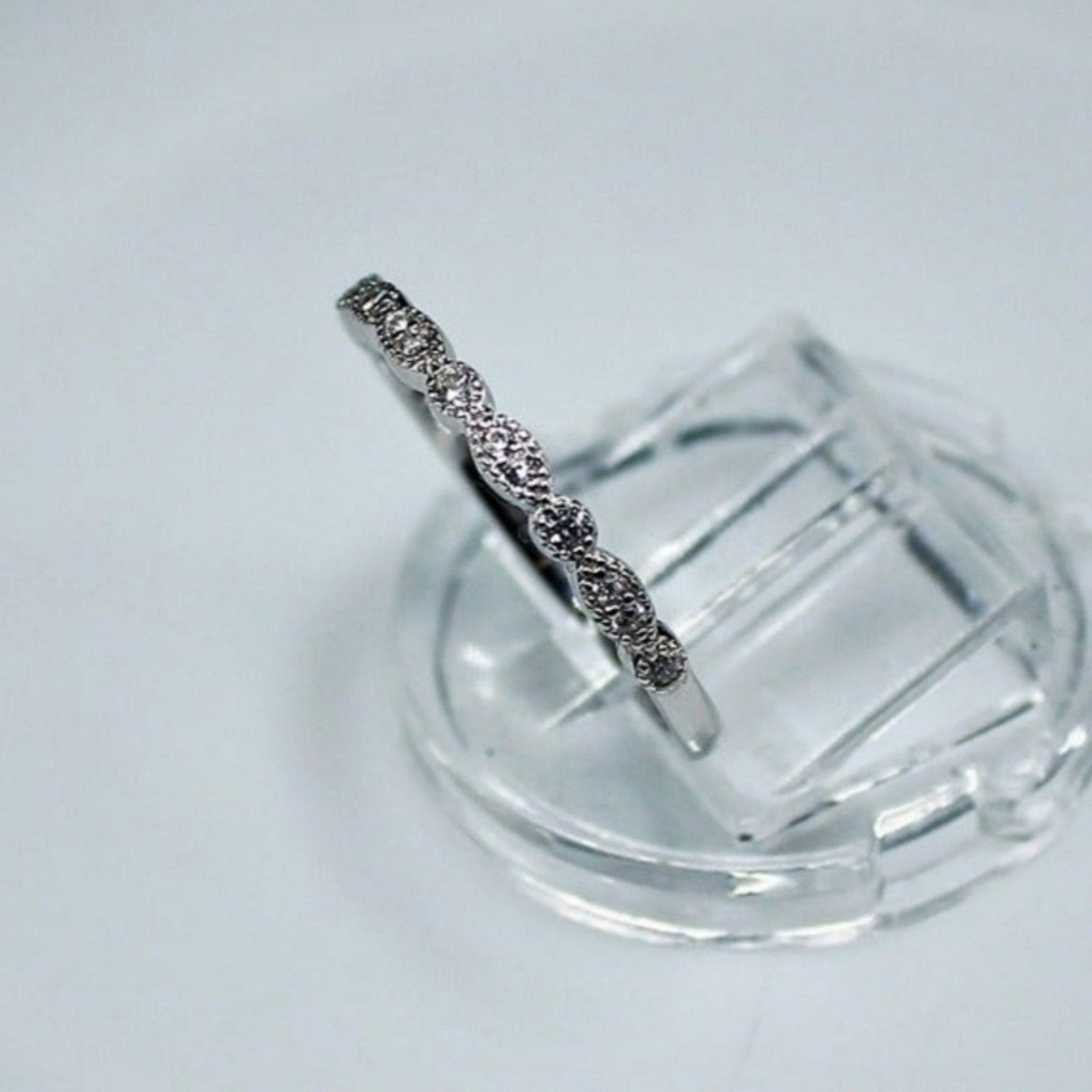 Other Oval Halo Moissanite 1.5 CT Wedding Set Ring Silver 9 NWT Size ONE SIZE - 11 Thumbnail