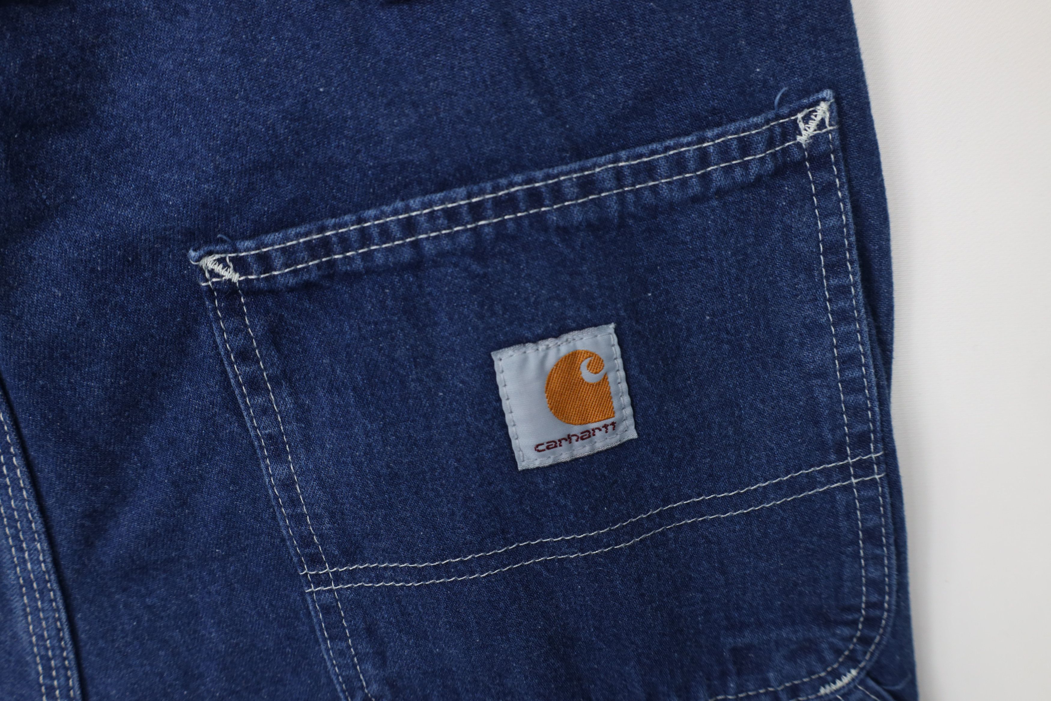 Carhartt Vintage Carhartt Spell Wide Leg Dungaree Denim Jeans Blue Size US 34 / EU 50 - 13 Thumbnail
