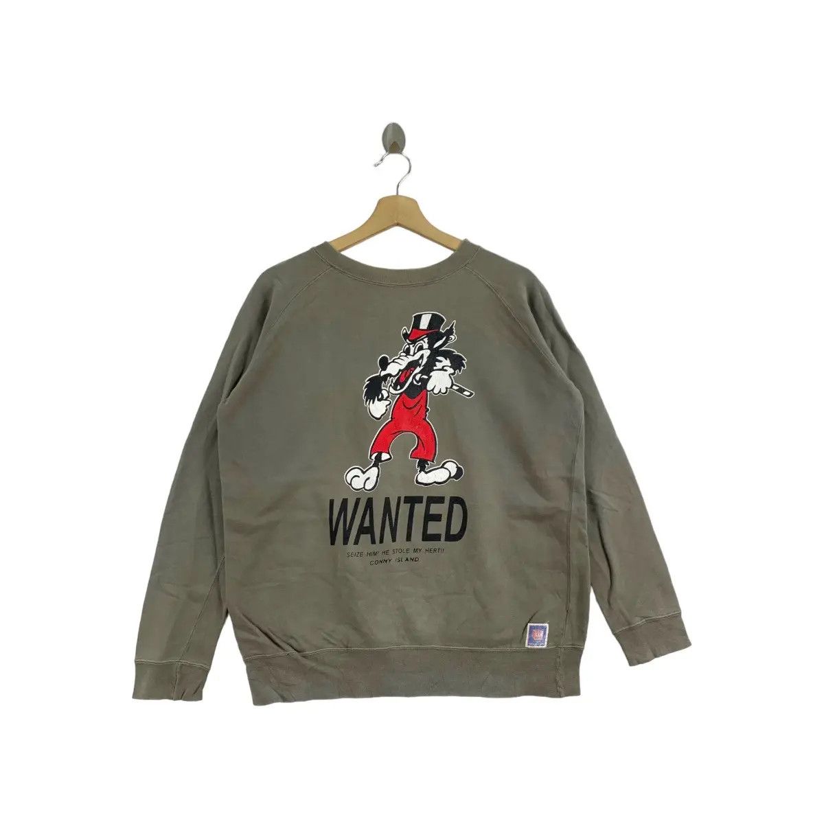 Vintage Vintage 90’ BIG BAD WOLF Zeke Disney Character Sweatshirt Size L / US 10 / IT 46 - 1 Thumbnail