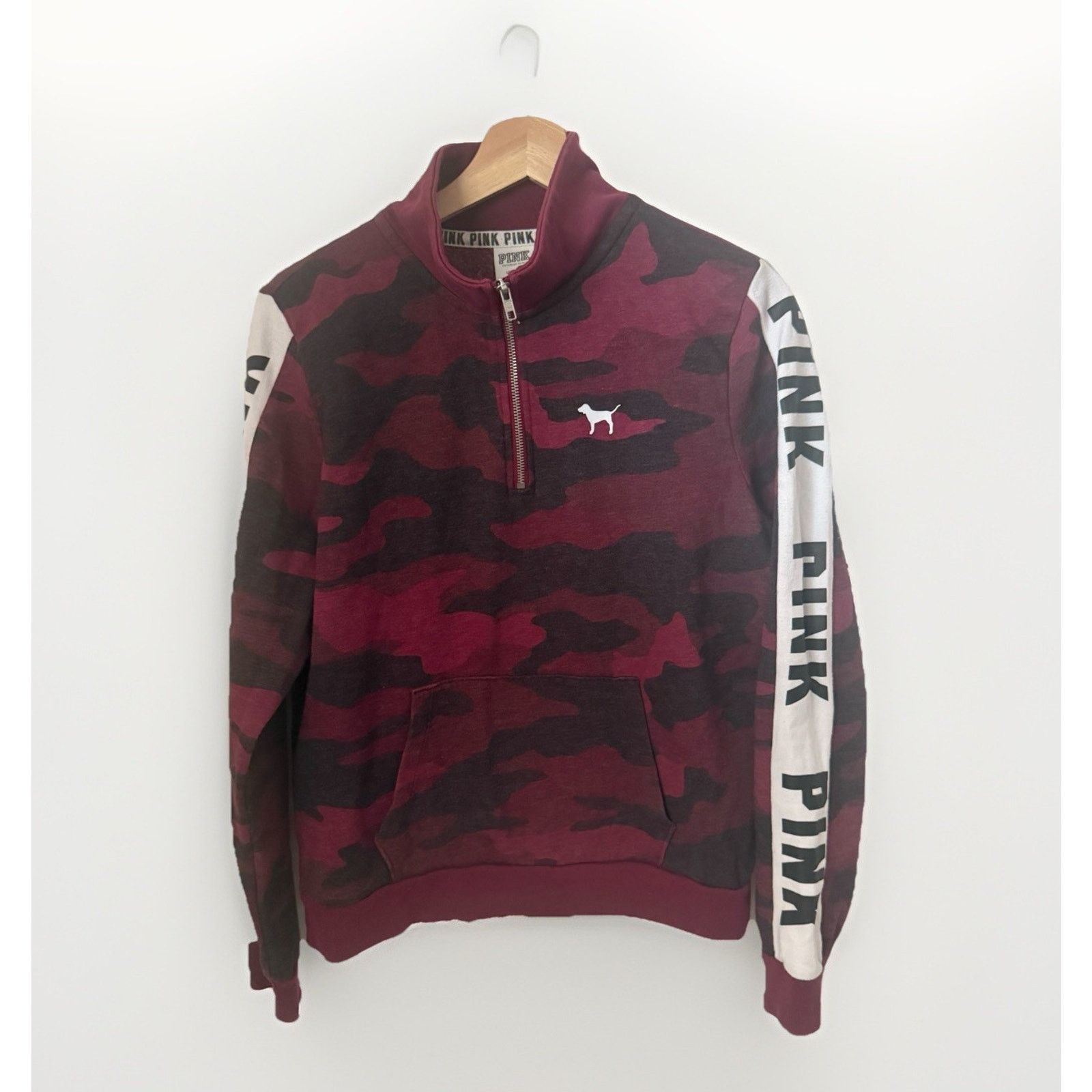 Victoria's Secret VS Victorias Secret Pink Perfect Camo Quarter Zip Gym Casual Size L / US 10 / IT 46 - 1 Thumbnail
