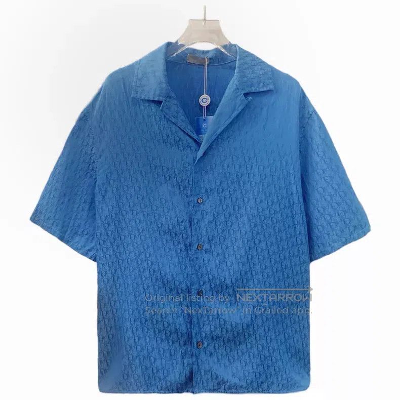 Dior Dior Sky blue logo jacquart full print mulberry silk lapel Size US XXS / EU 40 - 1 Thumbnail