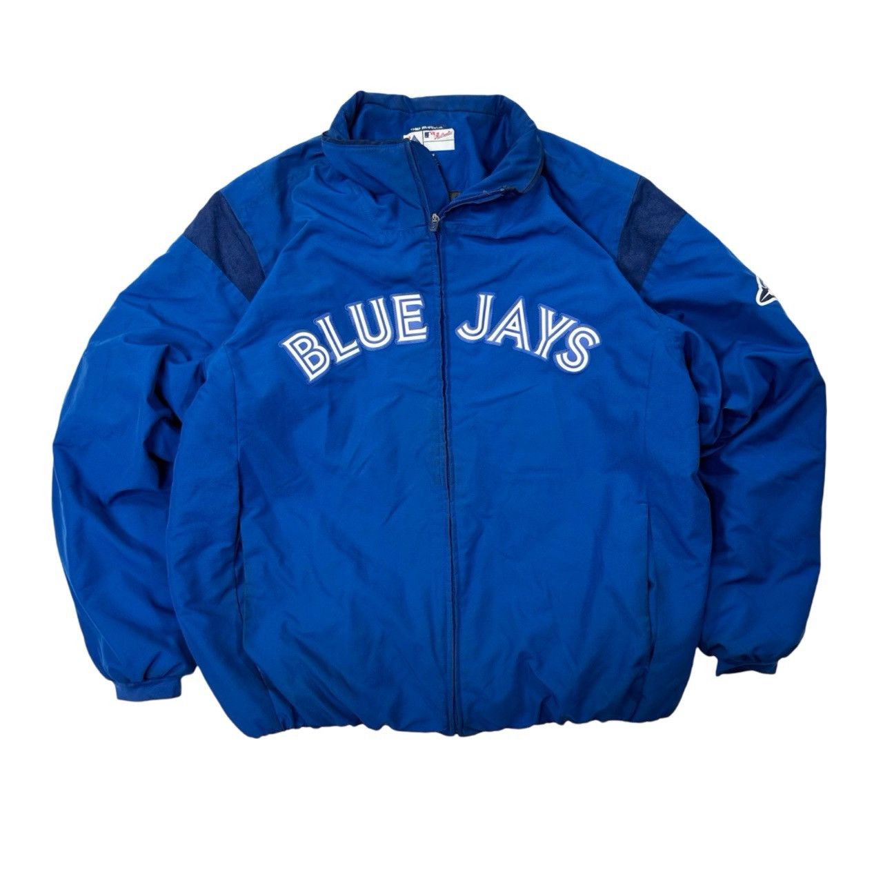 Vintage Vintage 00s Toronto Blue Jays Majestic Lined Baseball Jacket Size US XL / EU 56 / 4 - 1 Thumbnail