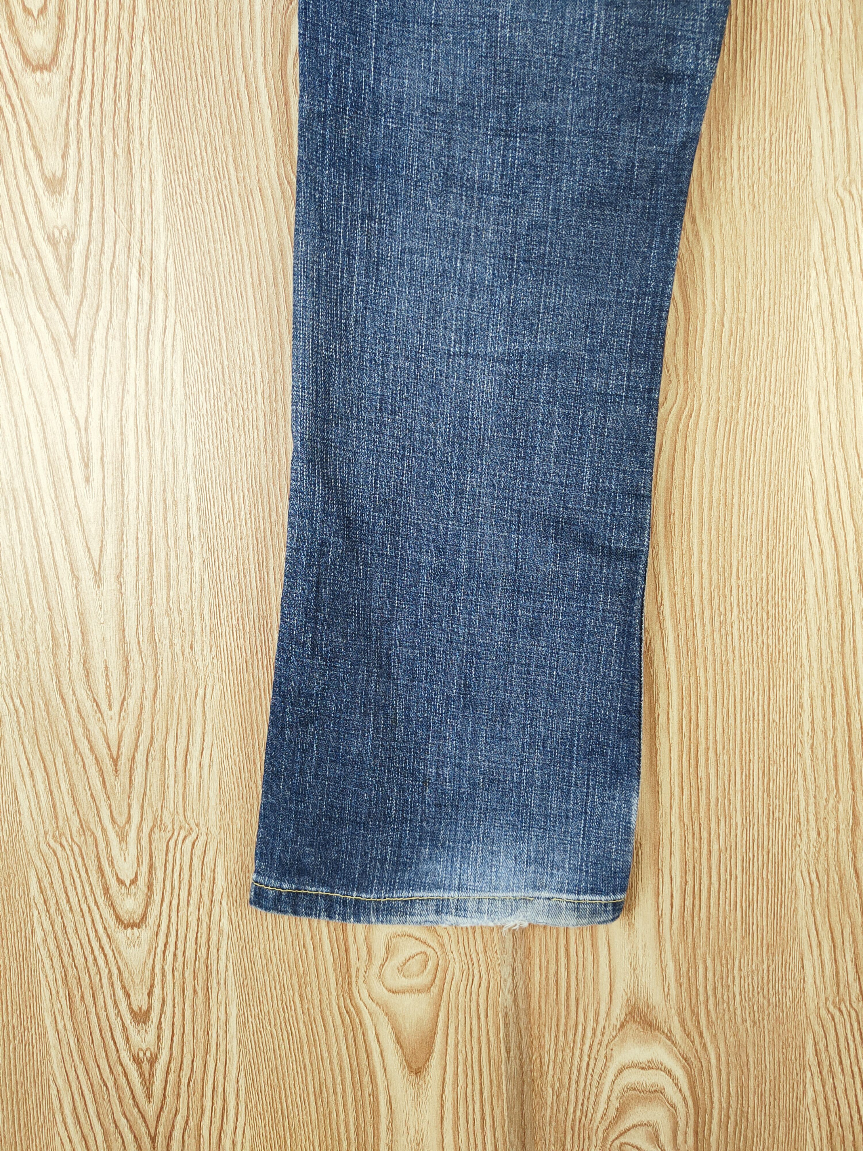 Edwin × Vintage SPECIAL OFFER 💥 Edwin Dark Blue Distressed Ripped Jeans Size 31" - 9 Thumbnail