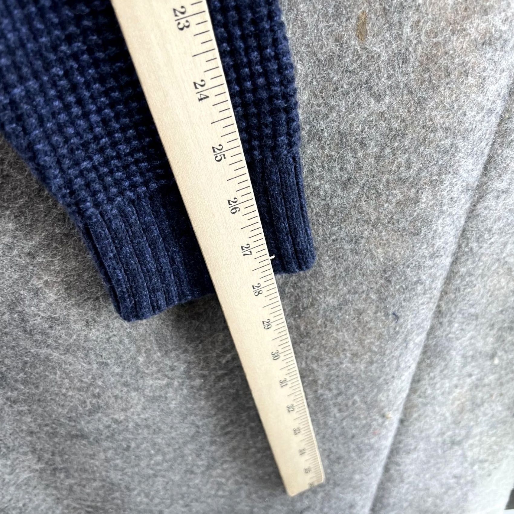 Banana Republic VINTAGE Banana Republic Sweater Women's Large Blue Pullover Fleece Cotton Cowl Mock Neck Logo Knit Shirt/ Sweater Size L / US 10 / IT 46 - 6 Thumbnail
