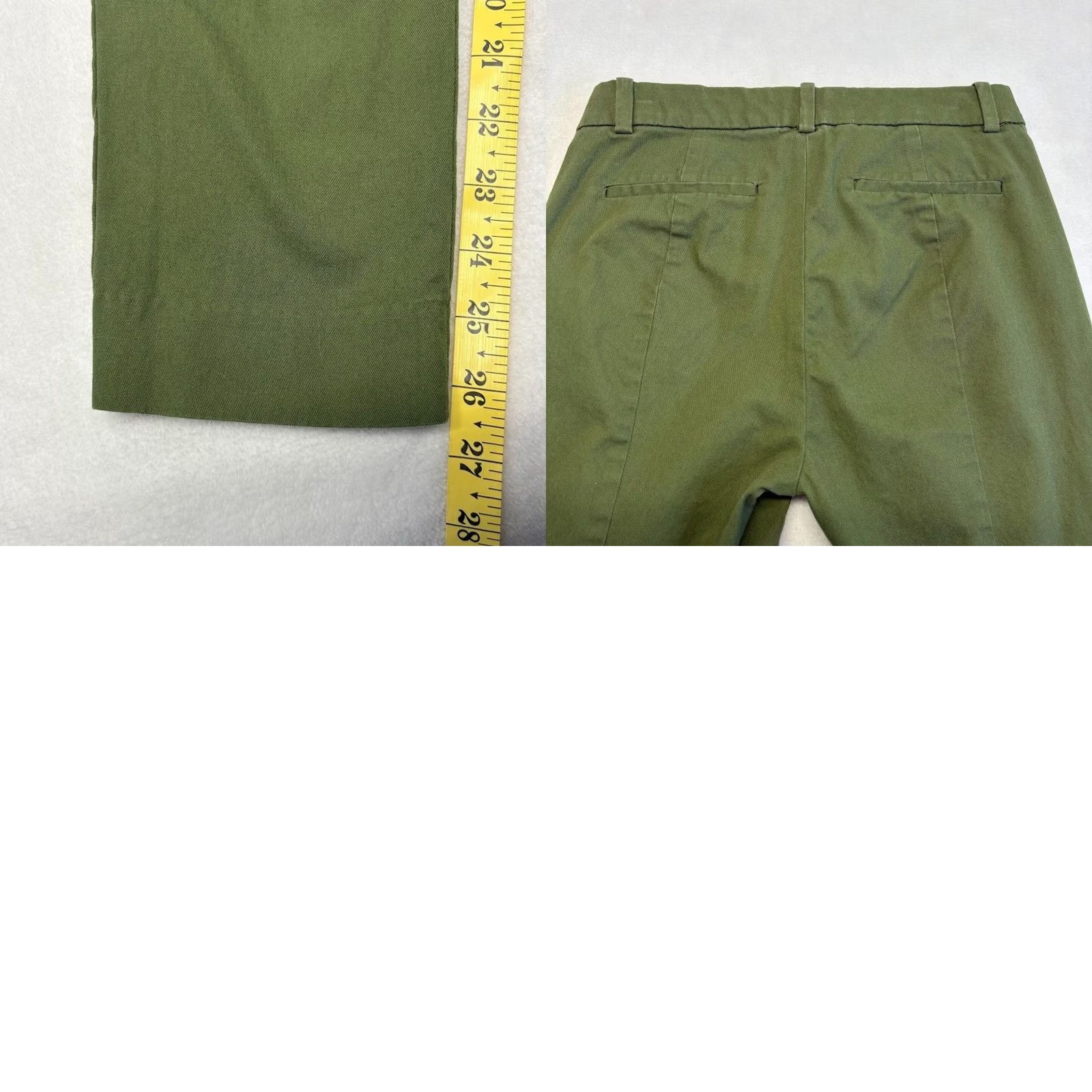J.Crew J. Crew Slim Crop Chino Pants Olive Green Size 0 Size 25" / US 0 / IT 36 - 8 Thumbnail