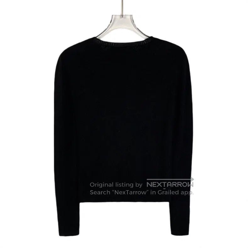 Balenciaga Balenciaga Black Logo Subtle Pattern Round Neck Knitwear Size US XS / EU 42 / 0 - 2 Thumbnail