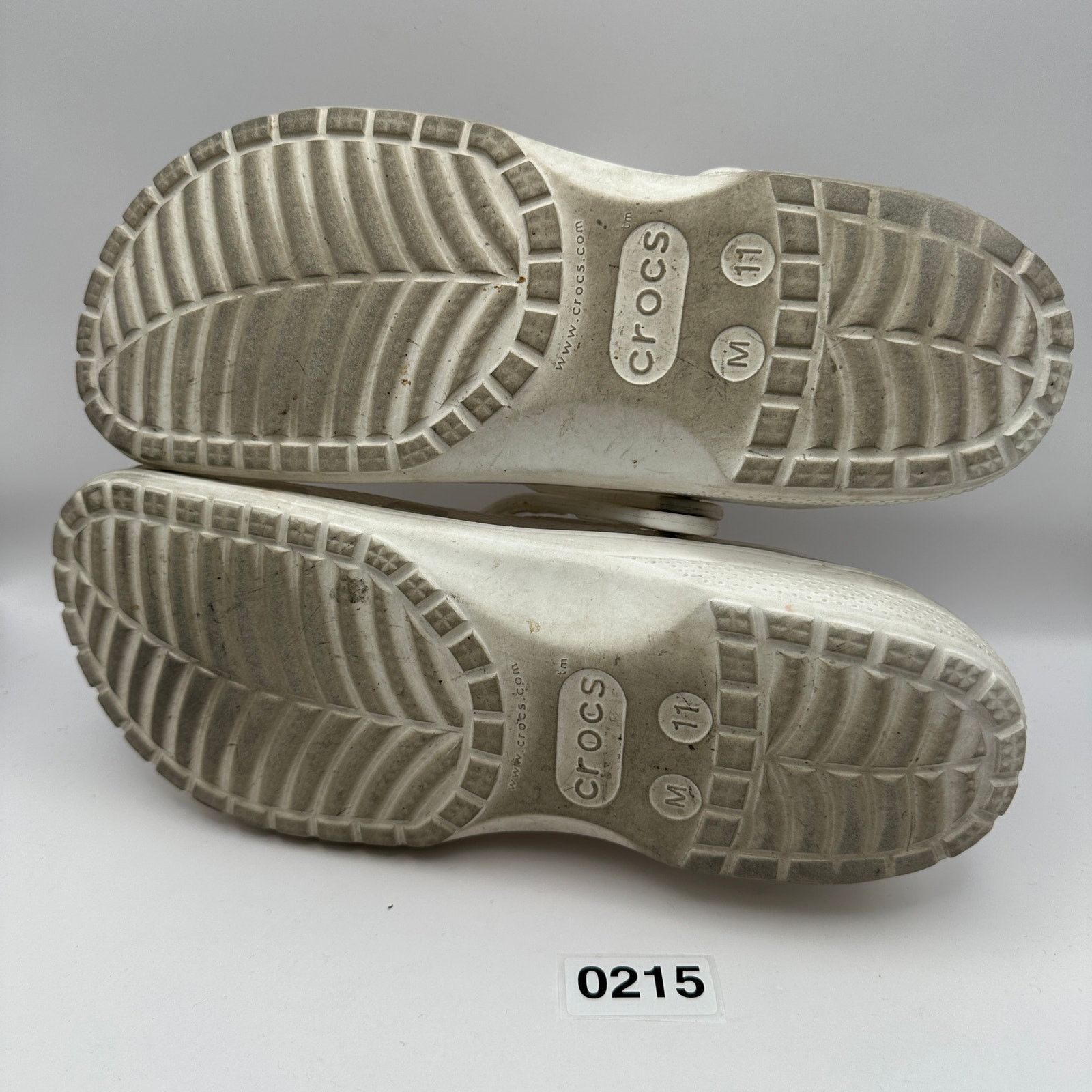 Crocs CROCS Classic Men's Size 11 Transpanrent w/ Dice Added White Size US 11 / EU 44 - 4 Thumbnail
