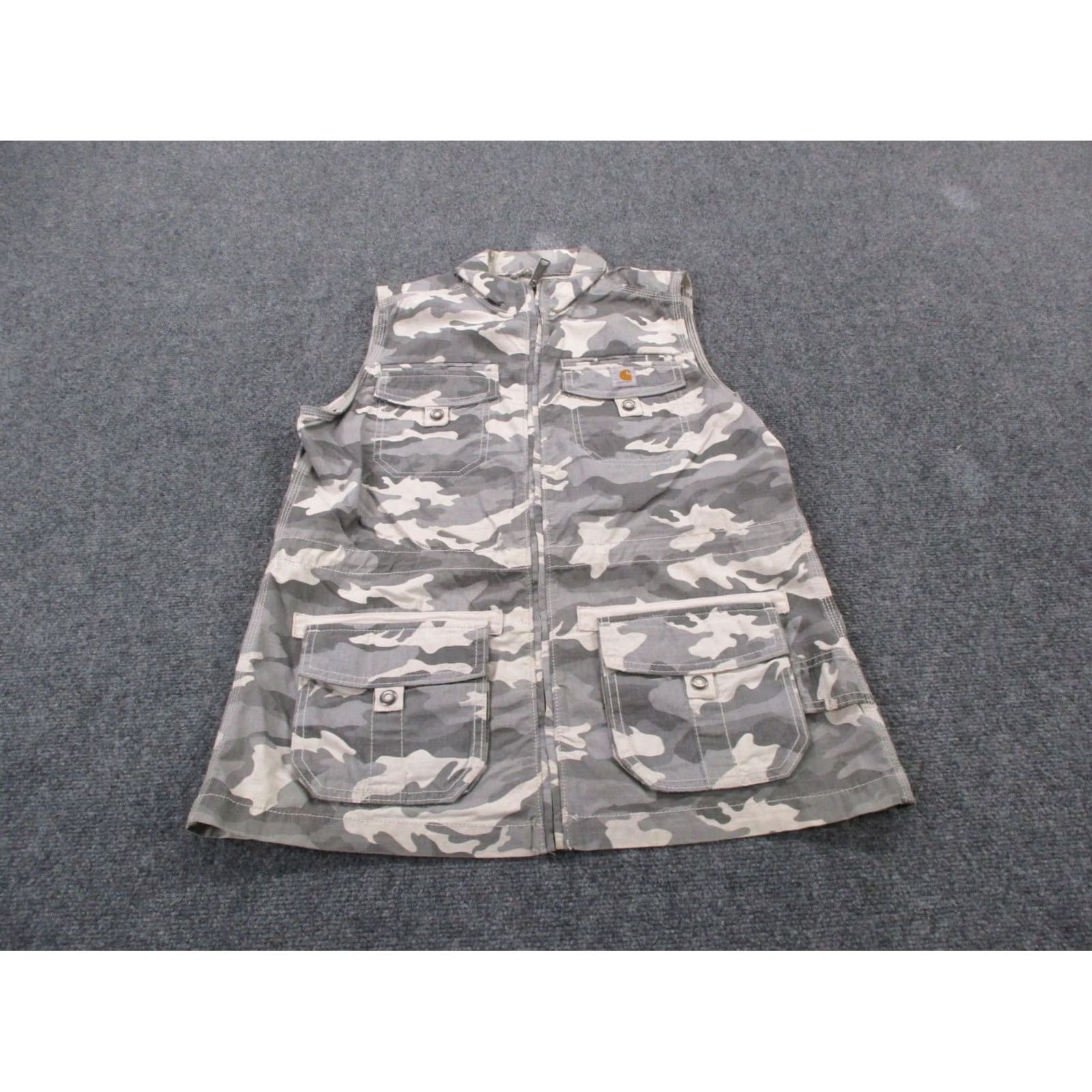 Carhartt Carhartt Vest Women M Gray Camouflage Zip Full Zip Outdoor Windbreaker Casual Travel 90s? Size M / US 6-8 / IT 42-44 - 2 Thumbnail
