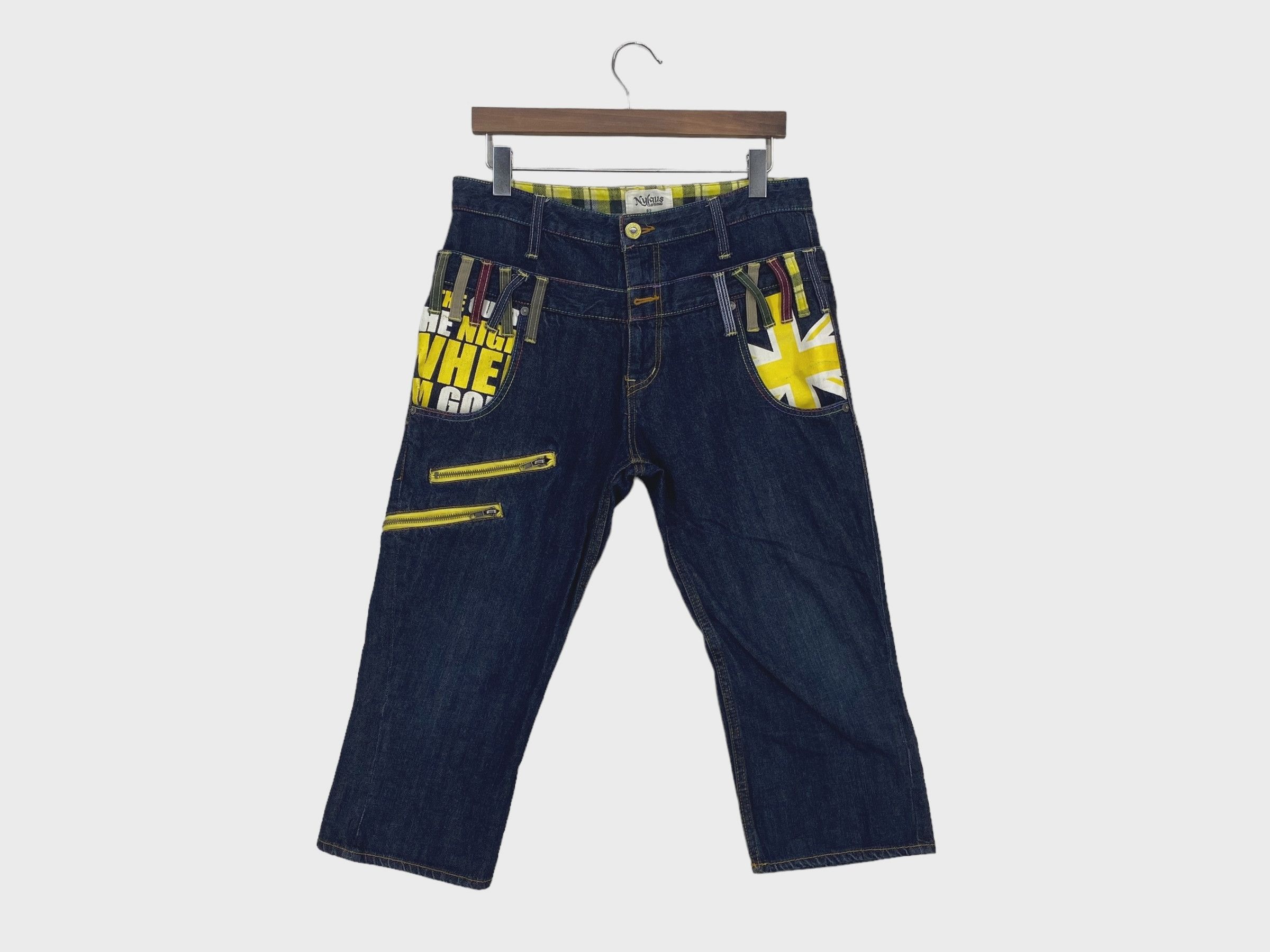 Nylaus Short Jeans Double Waist Jeans Japanese Jeans