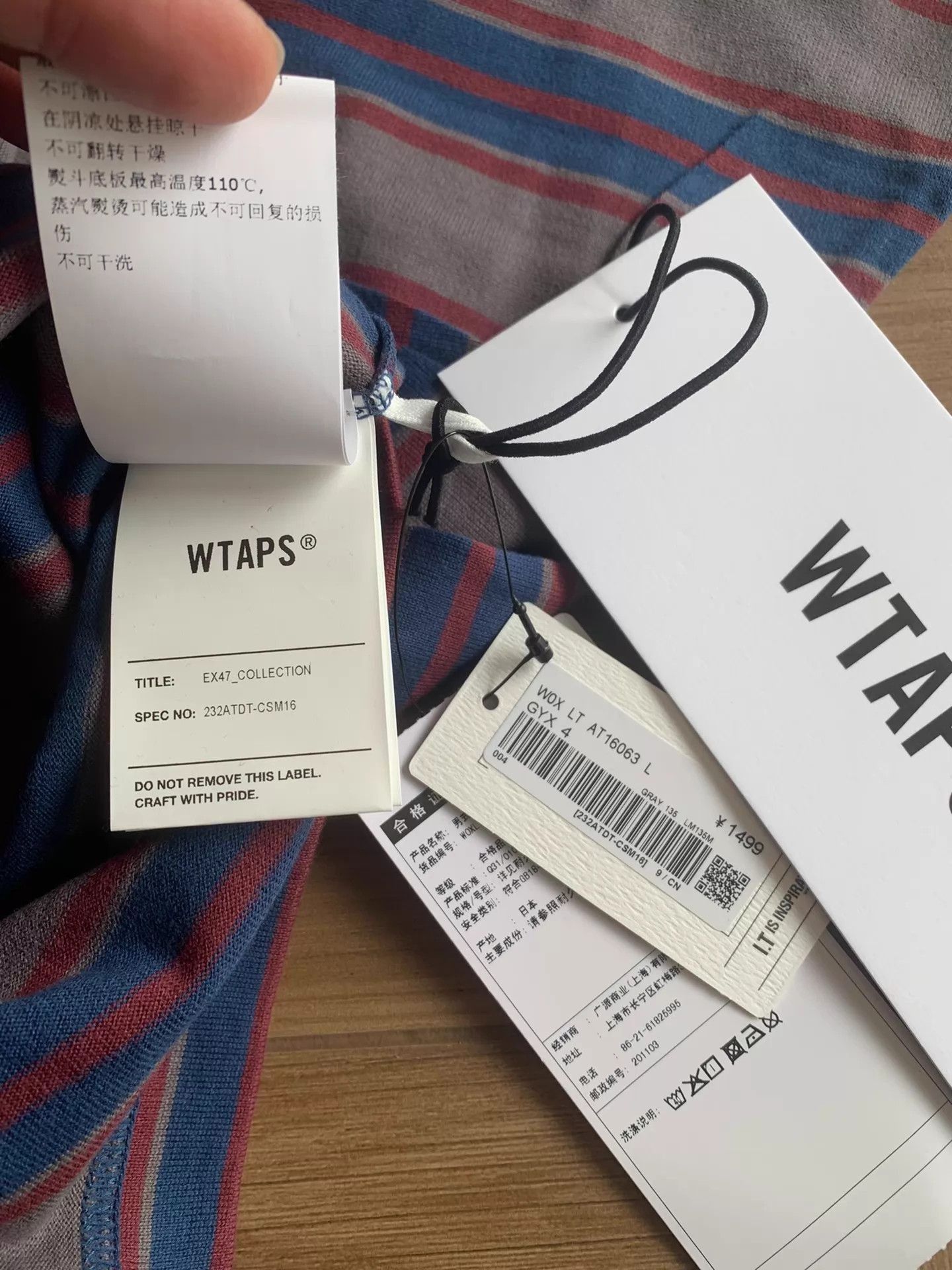 Wtaps Striped Long Sleeve Shirt - Multi Size US XL / EU 56 / 4 - 7 Thumbnail