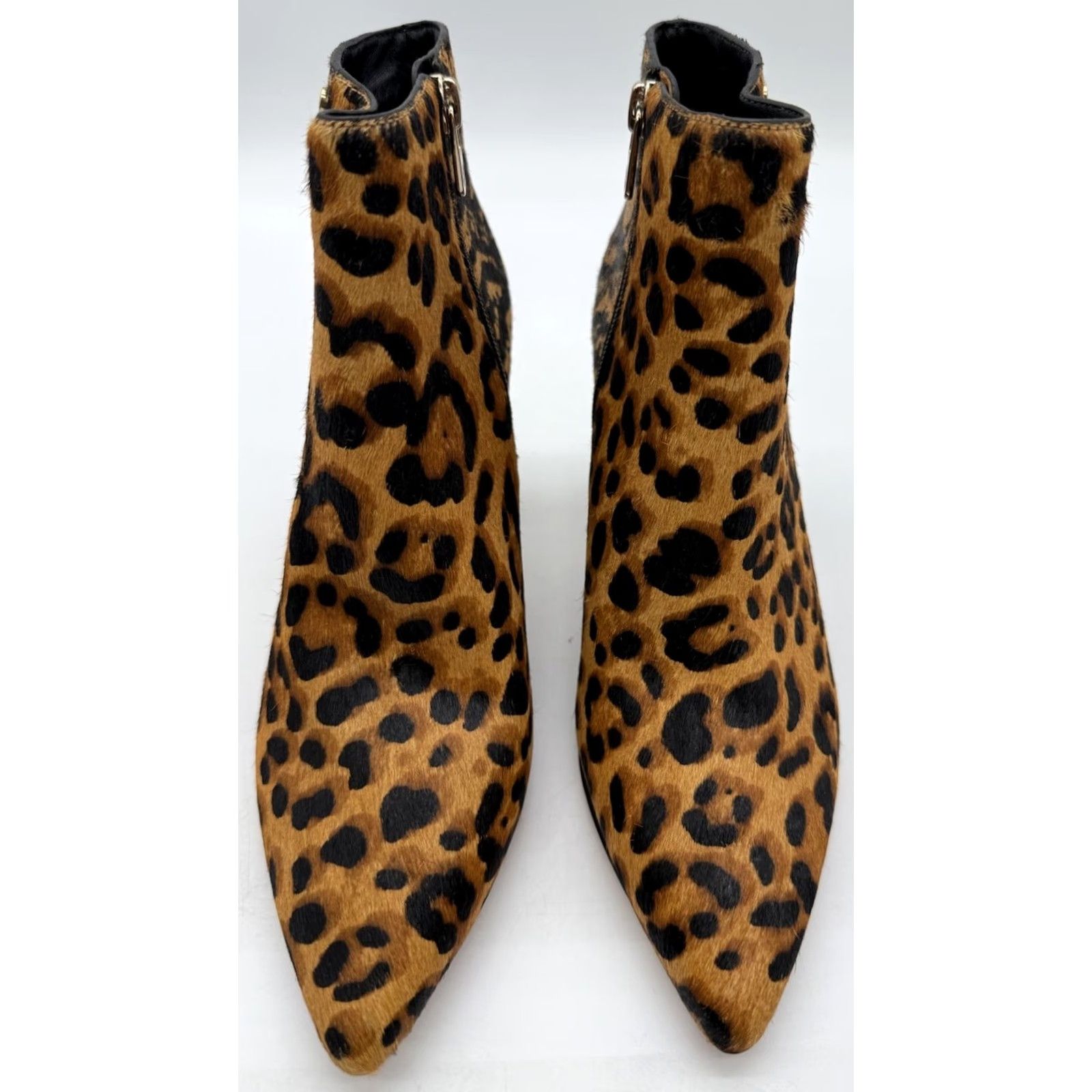 Vintage Antonio Melani Shahn Leopard Calf Hair Ankle Boots Women Size 7.5 M Pointed Toe Boots Size US 8 / IT 38 - 3 Thumbnail