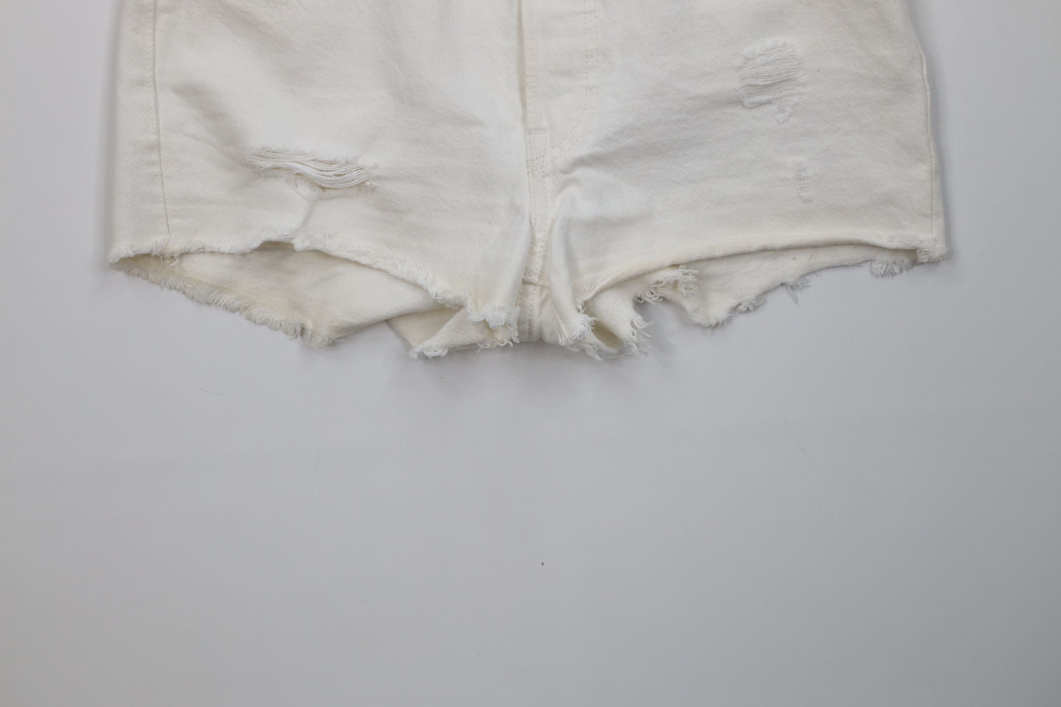 Levi's Vintage Y2K Levis 501xx Fly Cut Off Denim Shorts White Size 26" / US 2 / IT 38 - 3 Thumbnail