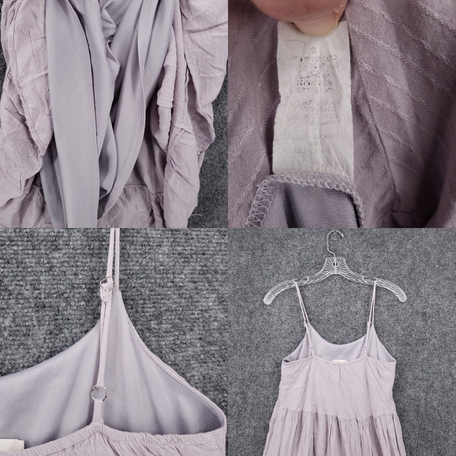 Vintage Altar'd State Dress Women S Gray Mini Striped Slip Lined Sleeveless Summer Size S / US 4 / IT 40 - 8 Thumbnail