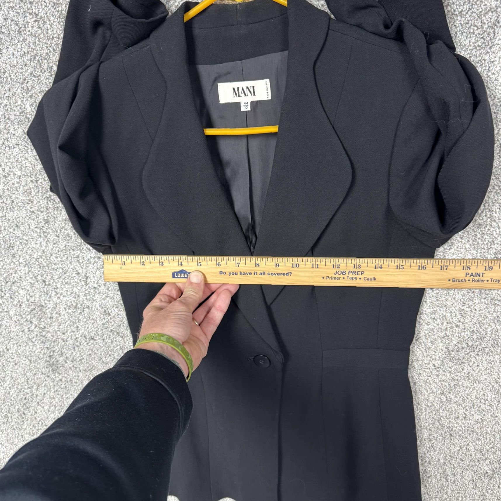 Vintage VINTAGE Mani Blazer Women's 10 Wool Tuxedo Blazer Black Tailored Office Workwear 90s/Retro Ladies Mens? Size L / US 10 / IT 46 - 4 Thumbnail
