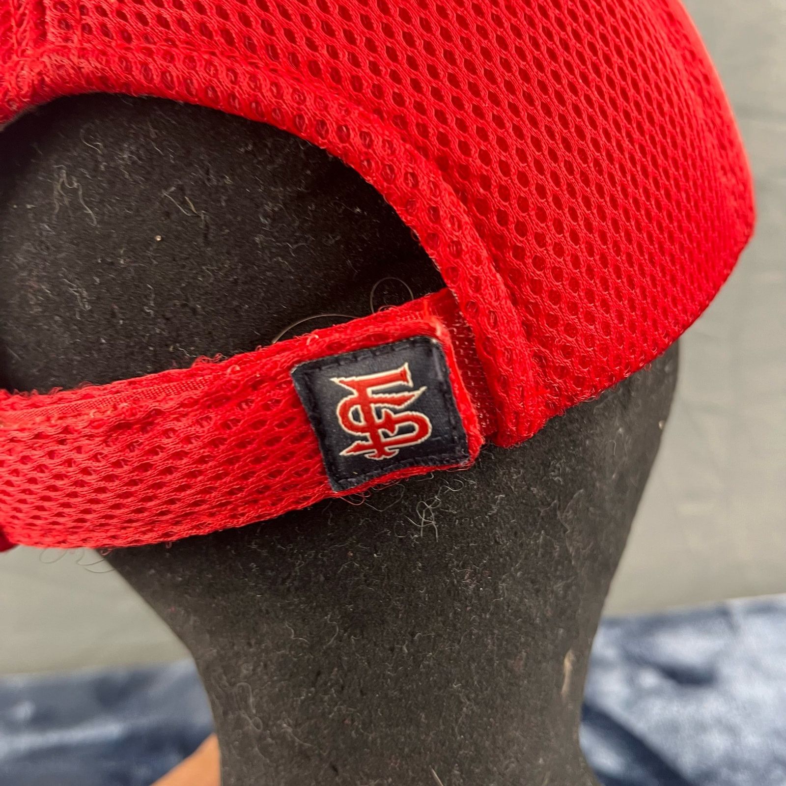 Russell Athletic Fresno State Bulldogs Russell Strapback Mesh Hat Thick Spell Size ONE SIZE - 5 Thumbnail