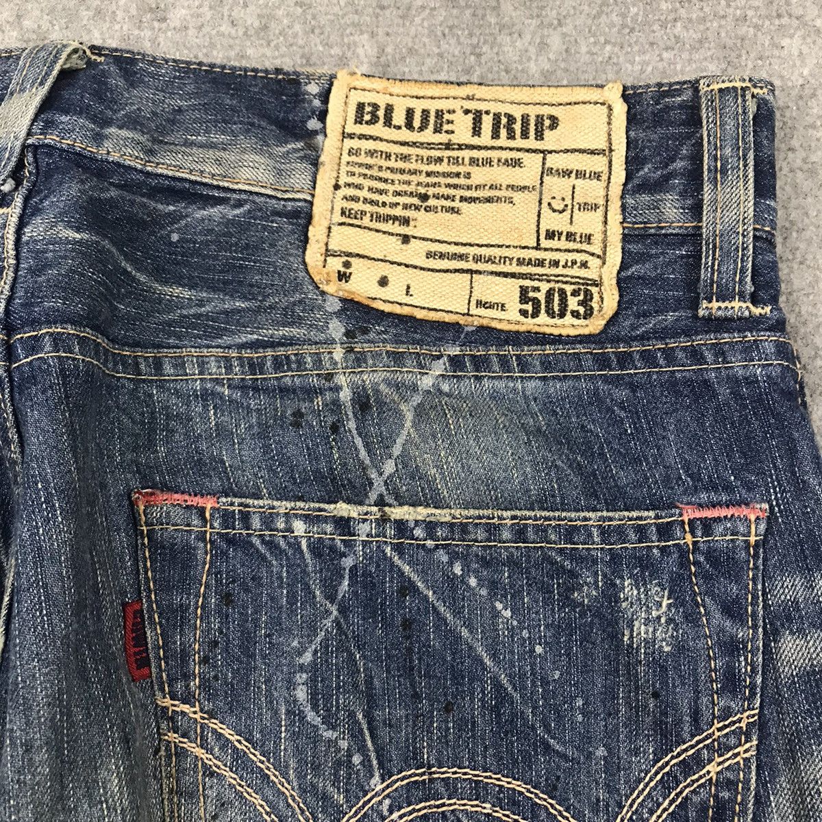 Blue Blue Japan × If Six Was Nine × Japanese Brand FLARE DISTRESSED👽EDWIN 503 JAPAN BOOTCUT DENIM PANTS 142 Size US 34 / EU 50 - 18 Thumbnail
