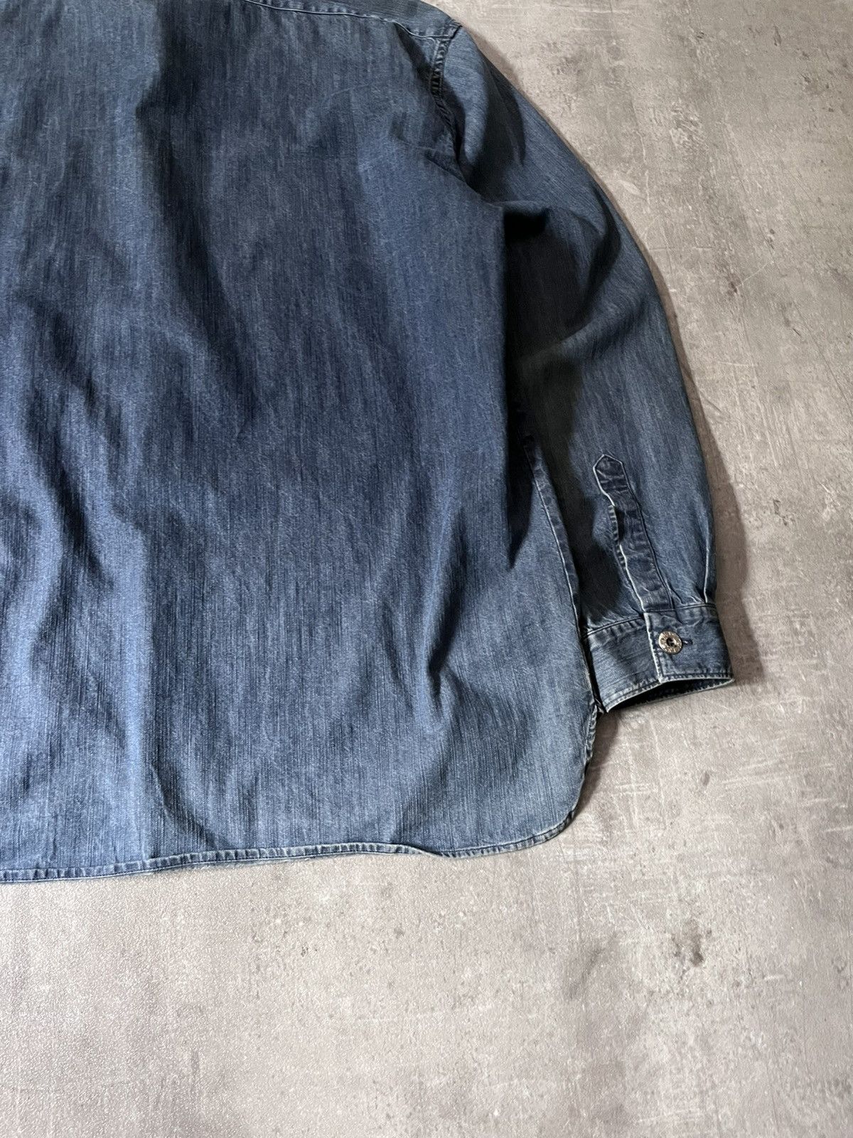 Stone Island Stone Island A/W 1998 denim shirt navy Size US L / EU 52-54 / 3 - 9 Thumbnail