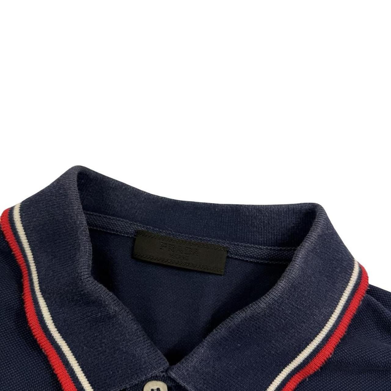 Prada Navy Blue Prada Sport Red Tab Polo Shirt - Medium Size US M / EU 48-50 / 2 - 6 Thumbnail