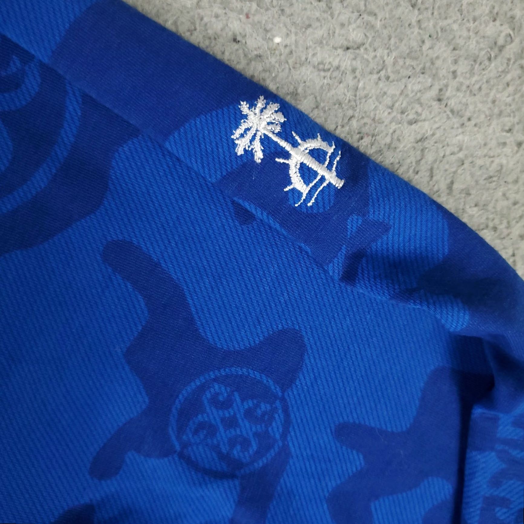 G/FORE G/Fore Shirt Mens Large Blue Skull Print Camo 1/4 Zip Pullover Long Sleeve Golf Shirt Mens Blue Camouflage 1/4 Zip Long Sleeve Size US L / EU 52-54 / 3 - 5 Thumbnail