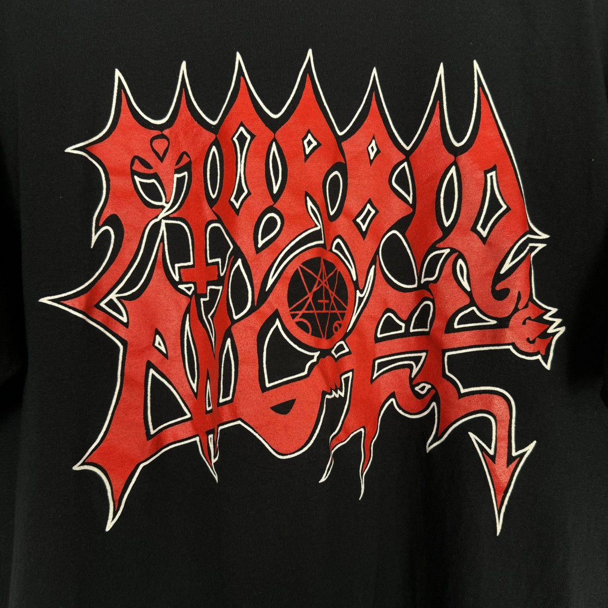 Band Tees Vintage 2001 Morbid Angel Logo Rare Back Print Euro T Shirt Size US L / EU 52-54 / 3 - 4 Thumbnail