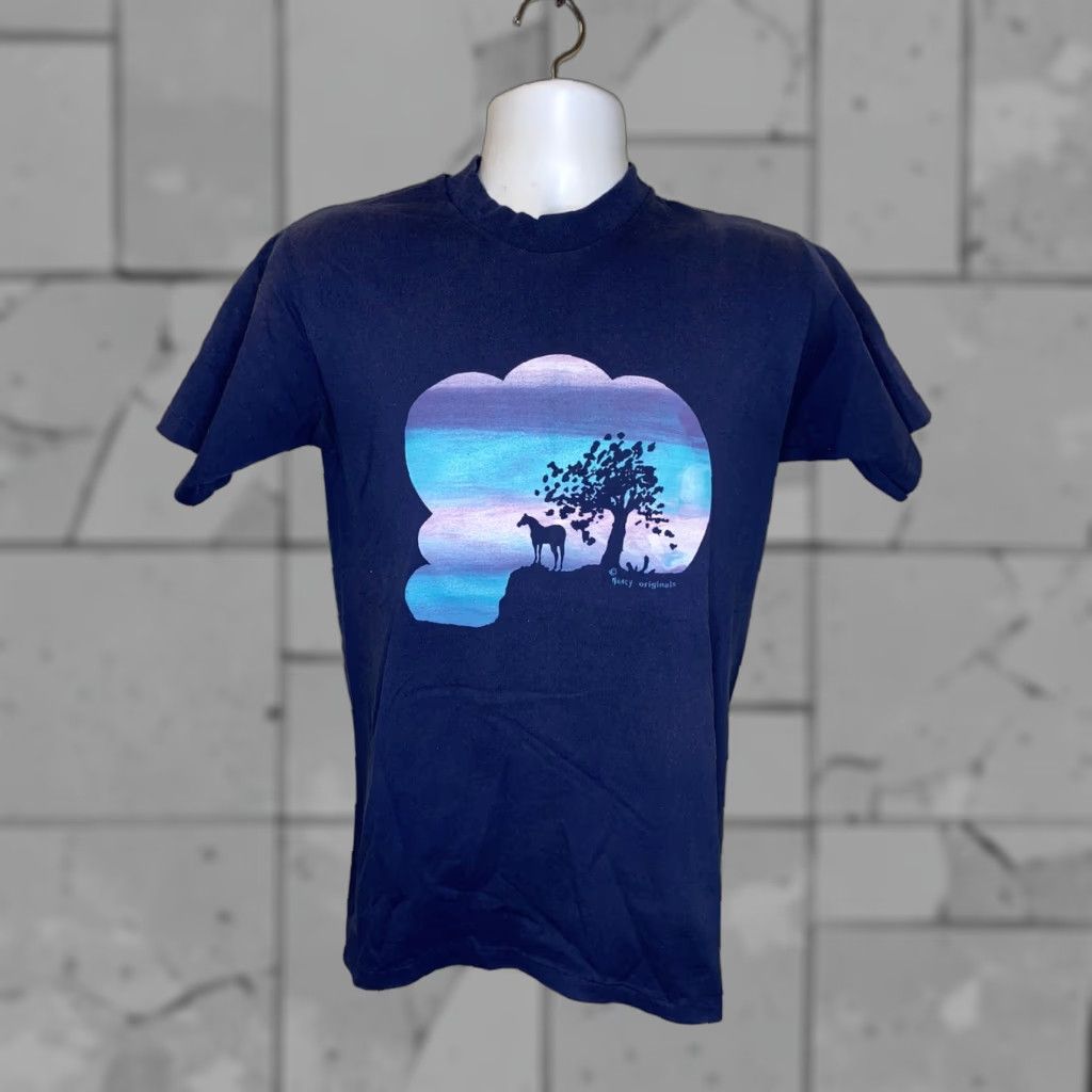 Hanes VINTAGE Hanes Fifty-Fifty Womens Nancy Originals Graphic T Shirt M Blue Sz M Womens Size M / US 6-8 / IT 42-44 - 1 Thumbnail