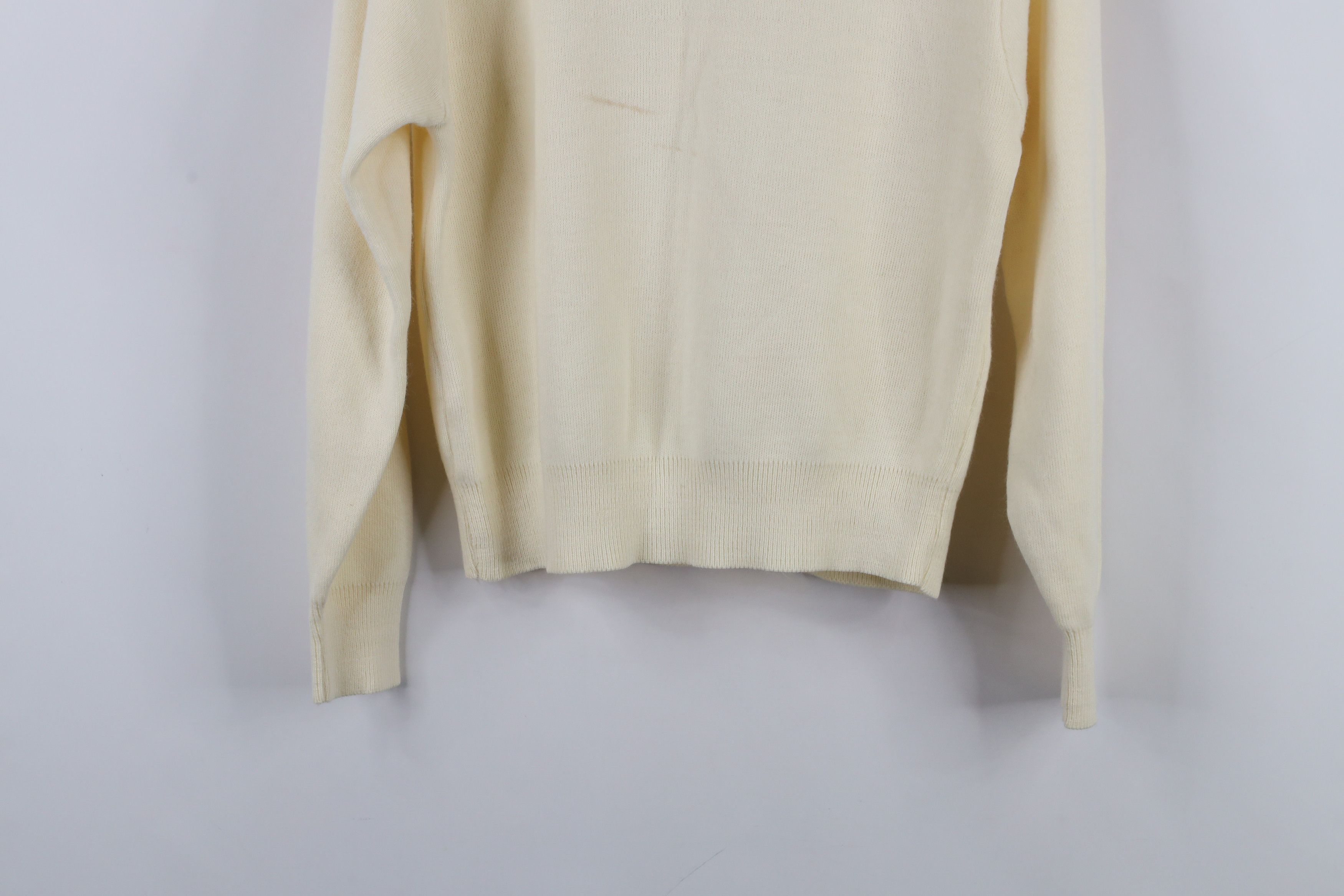 Vintage Vintage 70s Streetwear Feed Farmer Knit Sweater Cream USA Size L / US 10 / IT 46 - 14 Thumbnail