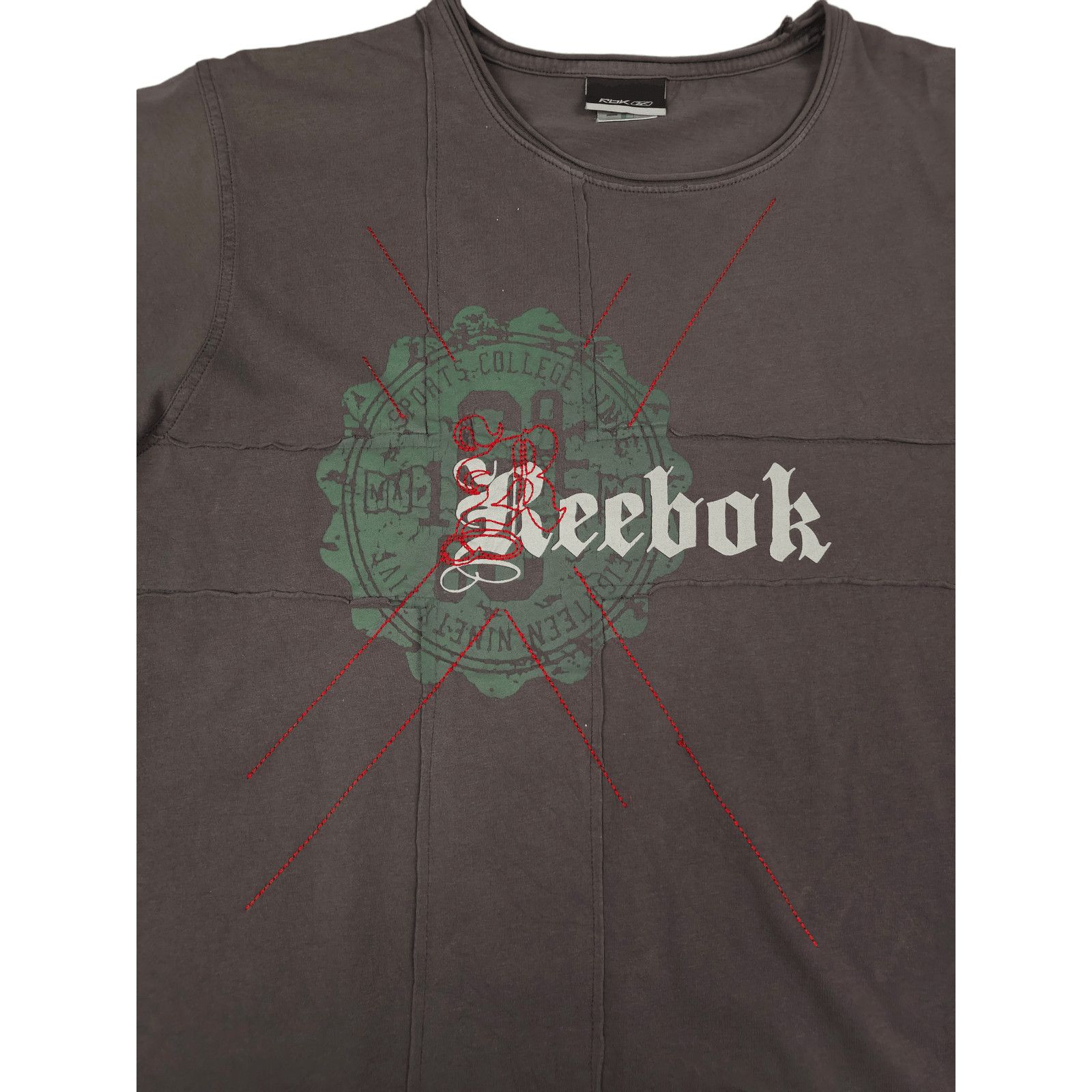 Reebok × Vintage 💎 90s Y2K Spell out Grunge Tee T-shirt Size XL Distressed Size US XL / EU 56 / 4 - 3 Thumbnail