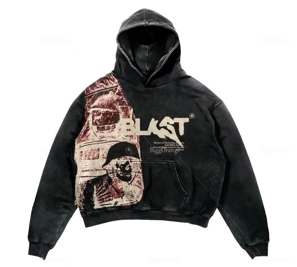 Japanese Brand Retro Gothic Hip Hop Harajuku Sweatshirt Hoodie y2k Size US L / EU 52-54 / 3 - 1 Thumbnail