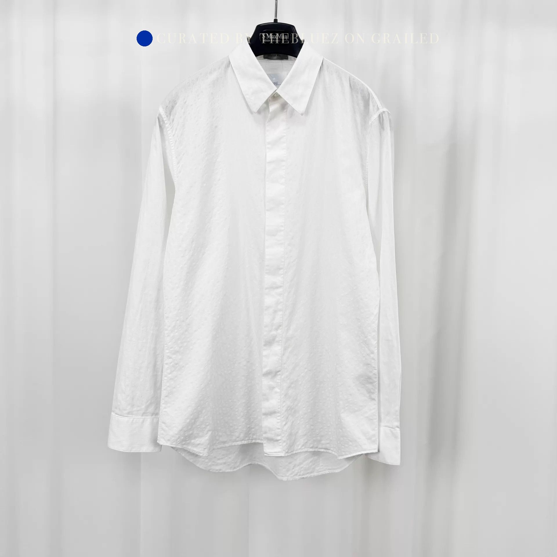 Dior Elegant White Oblique Pattern Button-Up Shirt Size US M / EU 48-50 / 2 - 1 Thumbnail