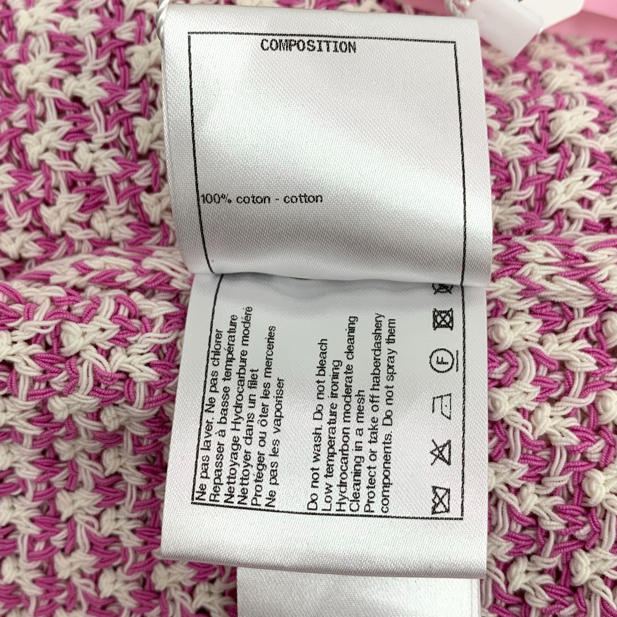 Chanel Chanel Pink Cotton Sleeveless Woven Dress Size 34 With Round Size XXS / US 00 / IT 34 - 10 Thumbnail