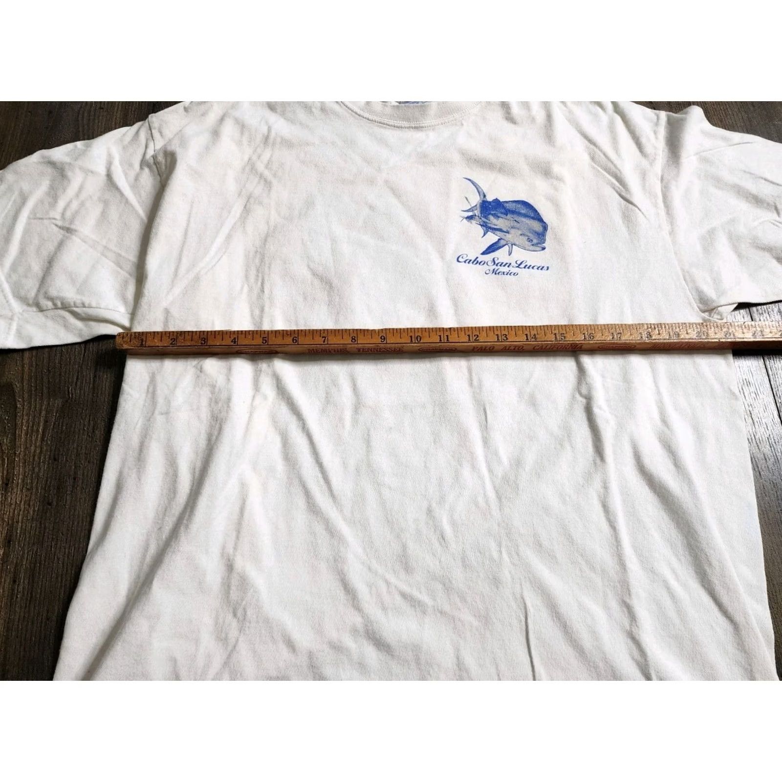 Doublet Vintage Yazbek T-Shirt Mens XL White Crew Neck Fish Double-Sided Distressed Marlin Short Sleeve Size US XL / EU 56 / 4 - 2 Thumbnail