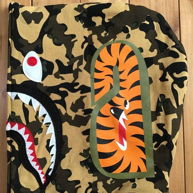 Bape BAPE Desert Camo Shark Full Zip Hoodie a bathing ape Size US XL / EU 56 / 4 - 6 Thumbnail