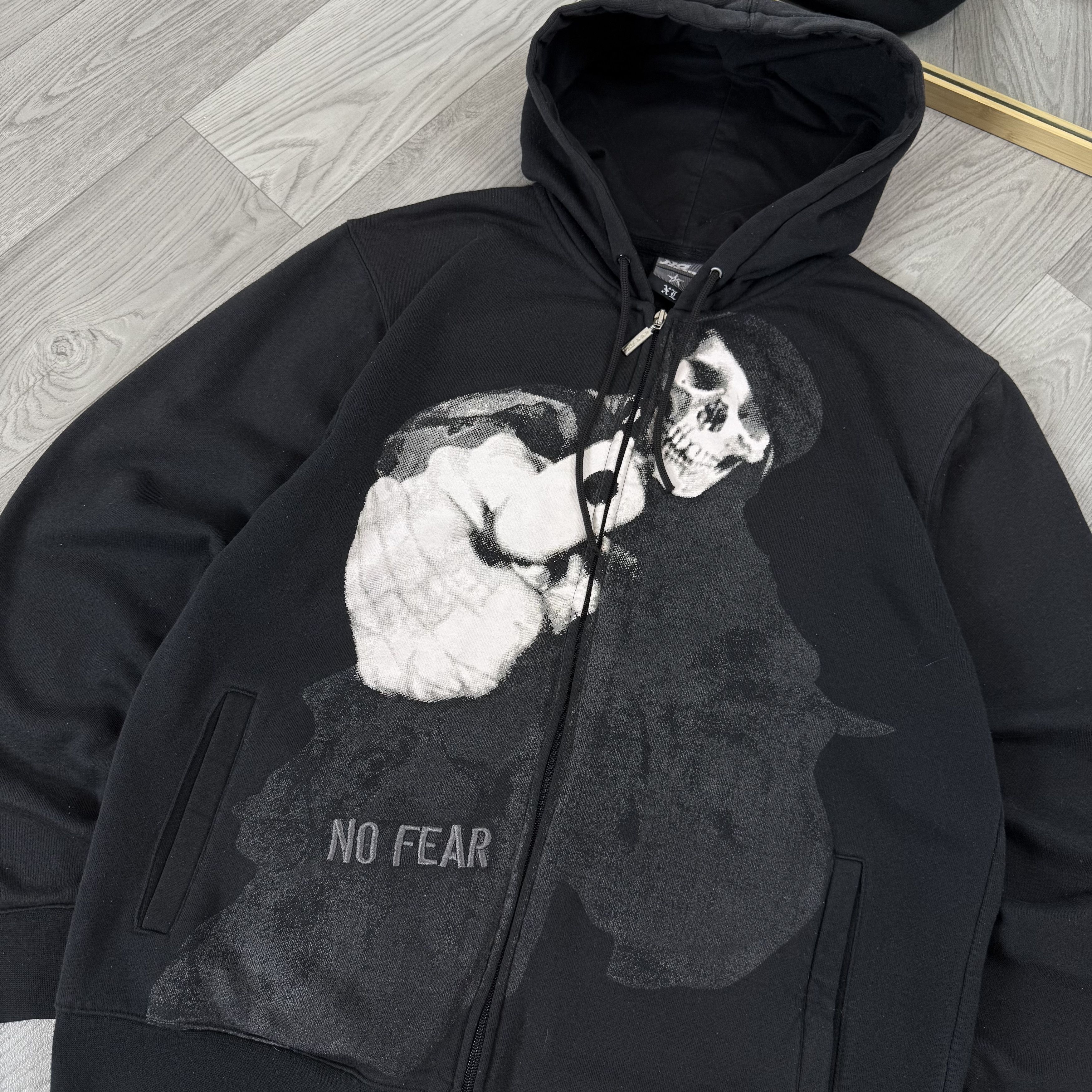 No Fear Vintage No Fear 00s Rap Skeleton Zip Hoodie Sweat Jacket Size US XL / EU 56 / 4 - 7 Thumbnail
