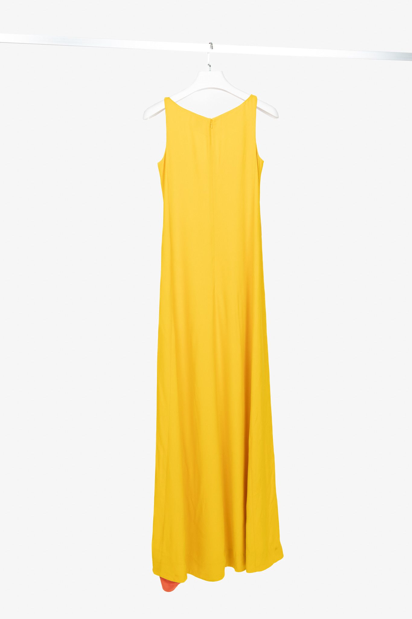 Paul Smith Paul Smith Yellow Crepe Sleeveless Maxi Dress Size S / US 4 / IT 40 - 2 Thumbnail