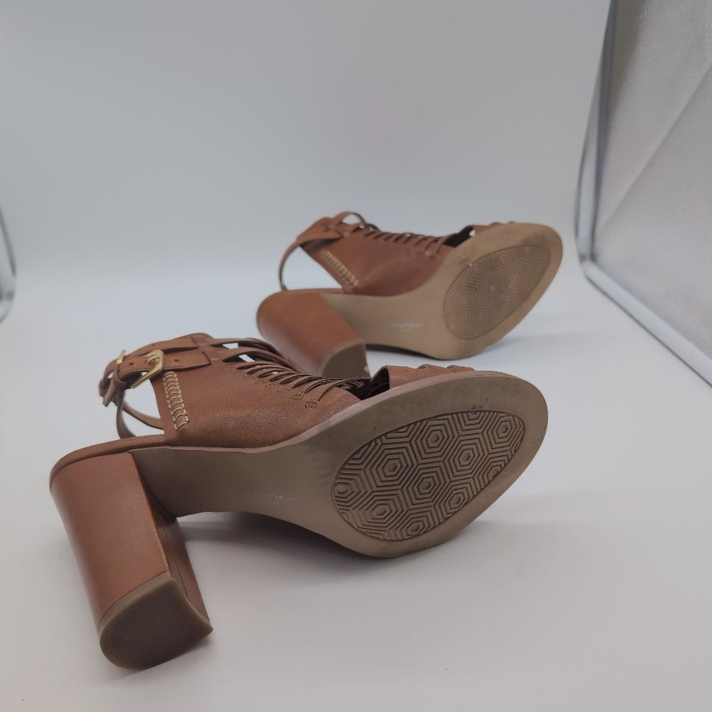 Designer Halogen sz 10 Brown Strappy Heeled Leather Sandals Size US 10 / IT 40 - 8 Thumbnail