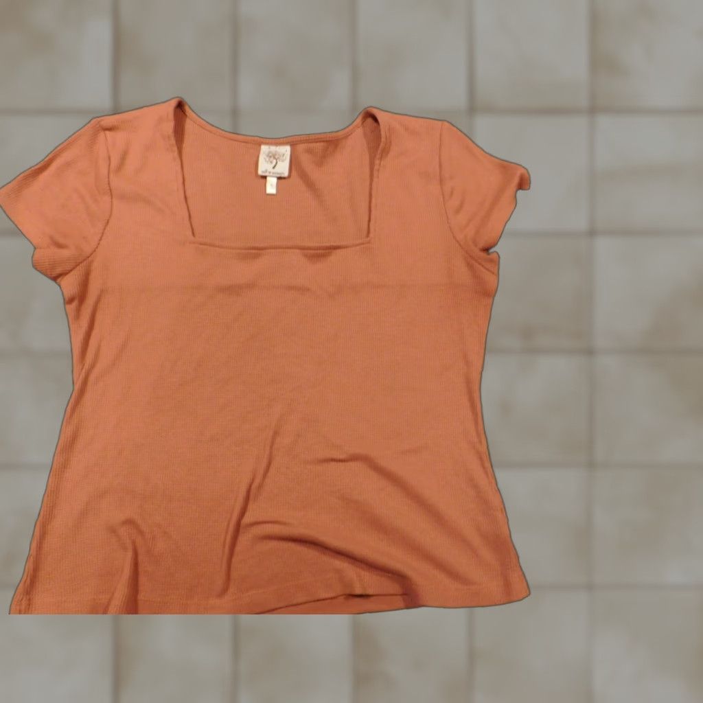 Vintage Self Esteem Pink Blouse L Women Short Sleeve Collared Cotton Stretch Casual Button Size L / US 10 / IT 46 - 1 Thumbnail