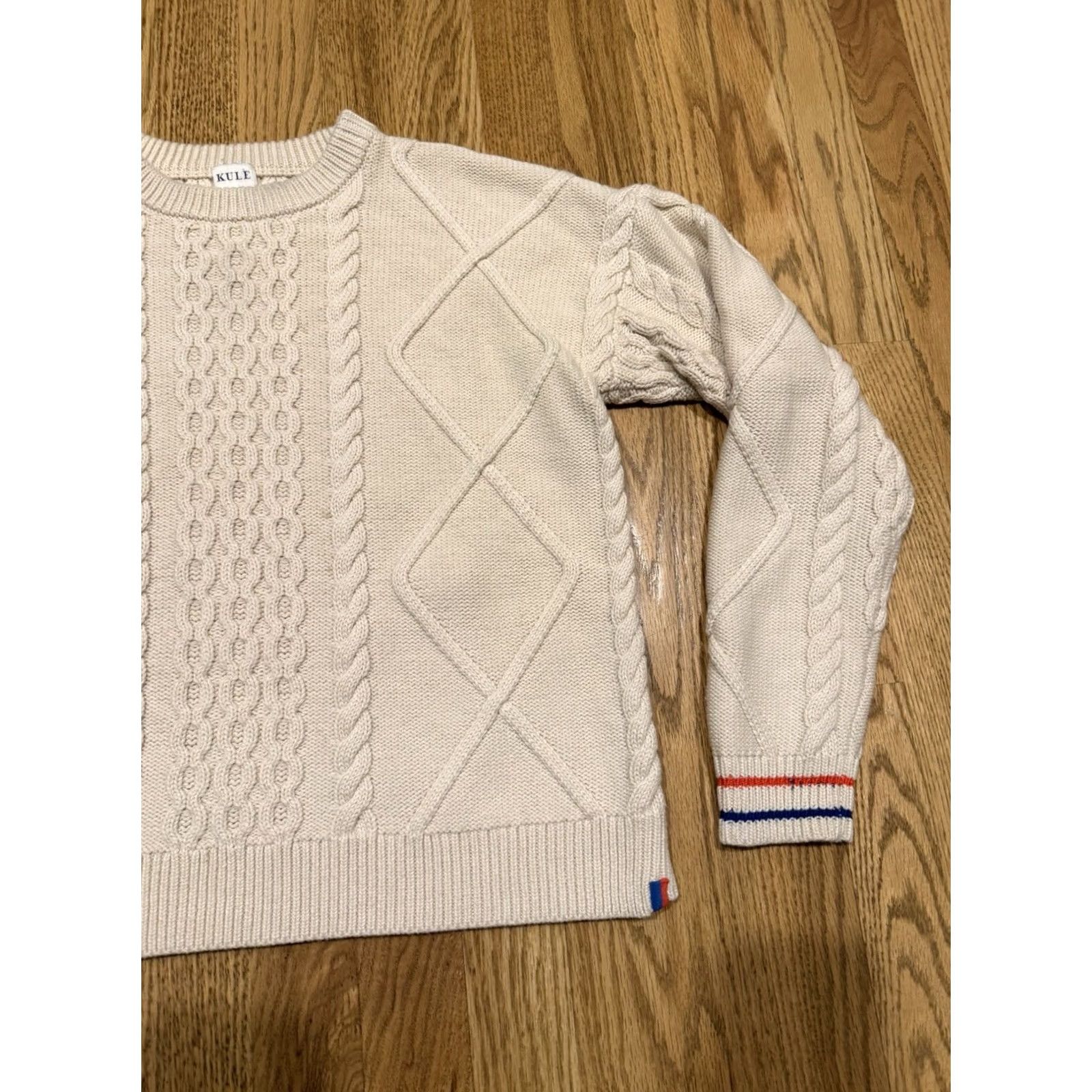 KULE Anthropologie Kule Verne Cable-Knit Sweater Women’s XS Wool Blend Cream Size XS / US 0-2 / IT 36-38 - 3 Thumbnail