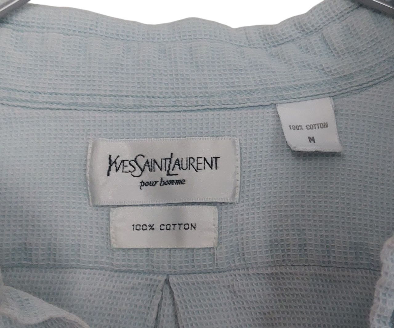 Yves Saint Laurent Yves Saint Laurent Men's Blue Shirt Good codition Size US M / EU 48-50 / 2 - 4 Thumbnail