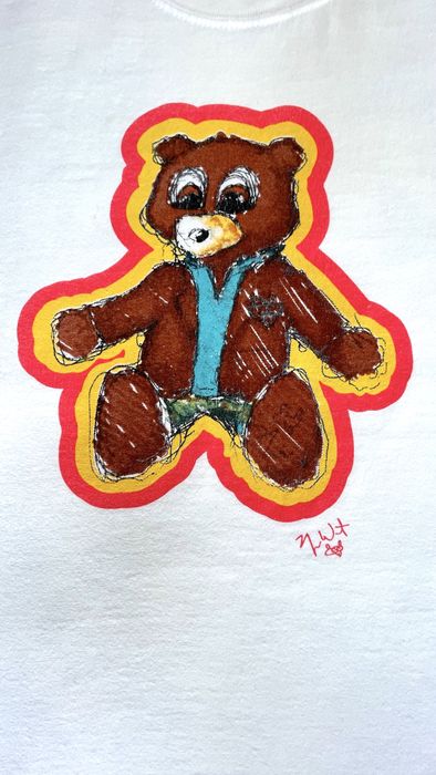 Kanye West Rare Kanye West Fan Club College Dropout Teddy Bear Sketch 