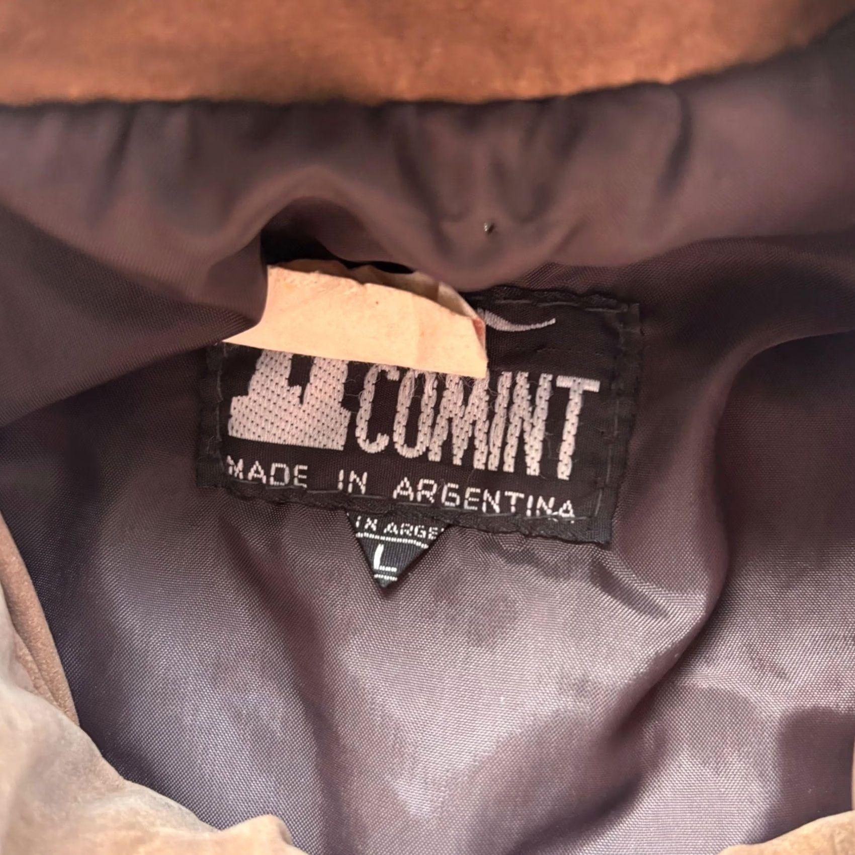 Vintage VINTAGE Comint Brown Leather Bomber Jacket Mens L Size US L / EU 52-54 / 3 - 6 Thumbnail